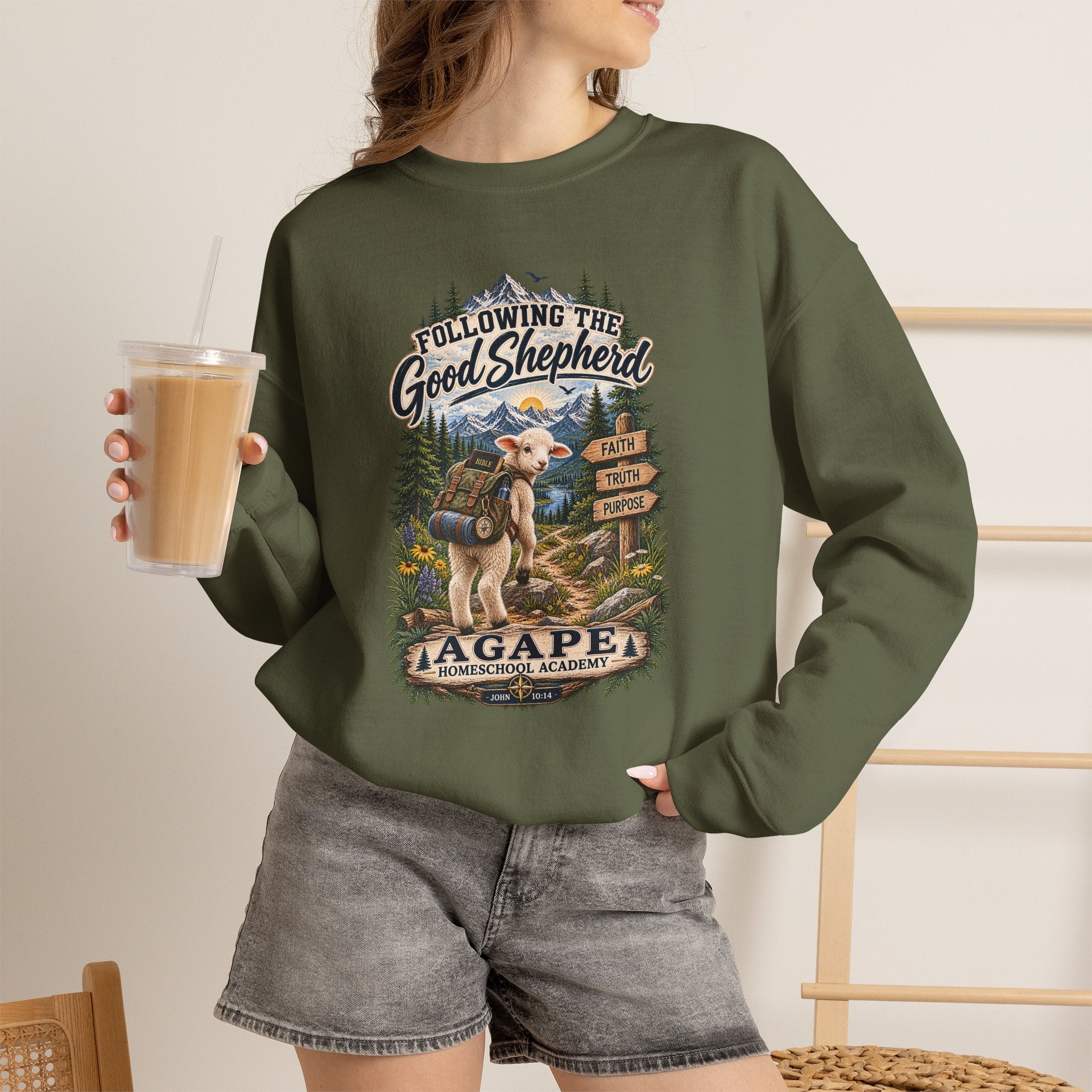 Lambs Agape Homeschool Academy Good Shepherd Sweatshirt