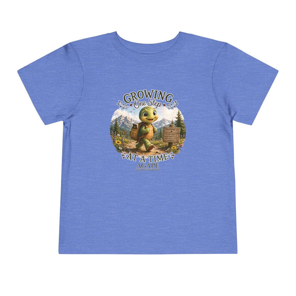 Tots Growing One Step At A Time Turtle Tee