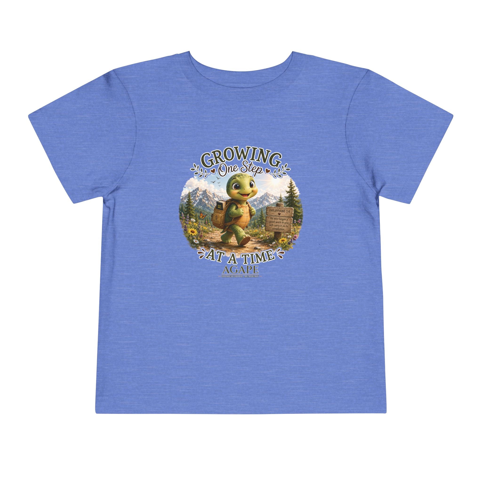 Tots Growing One Step At A Time Turtle Tee