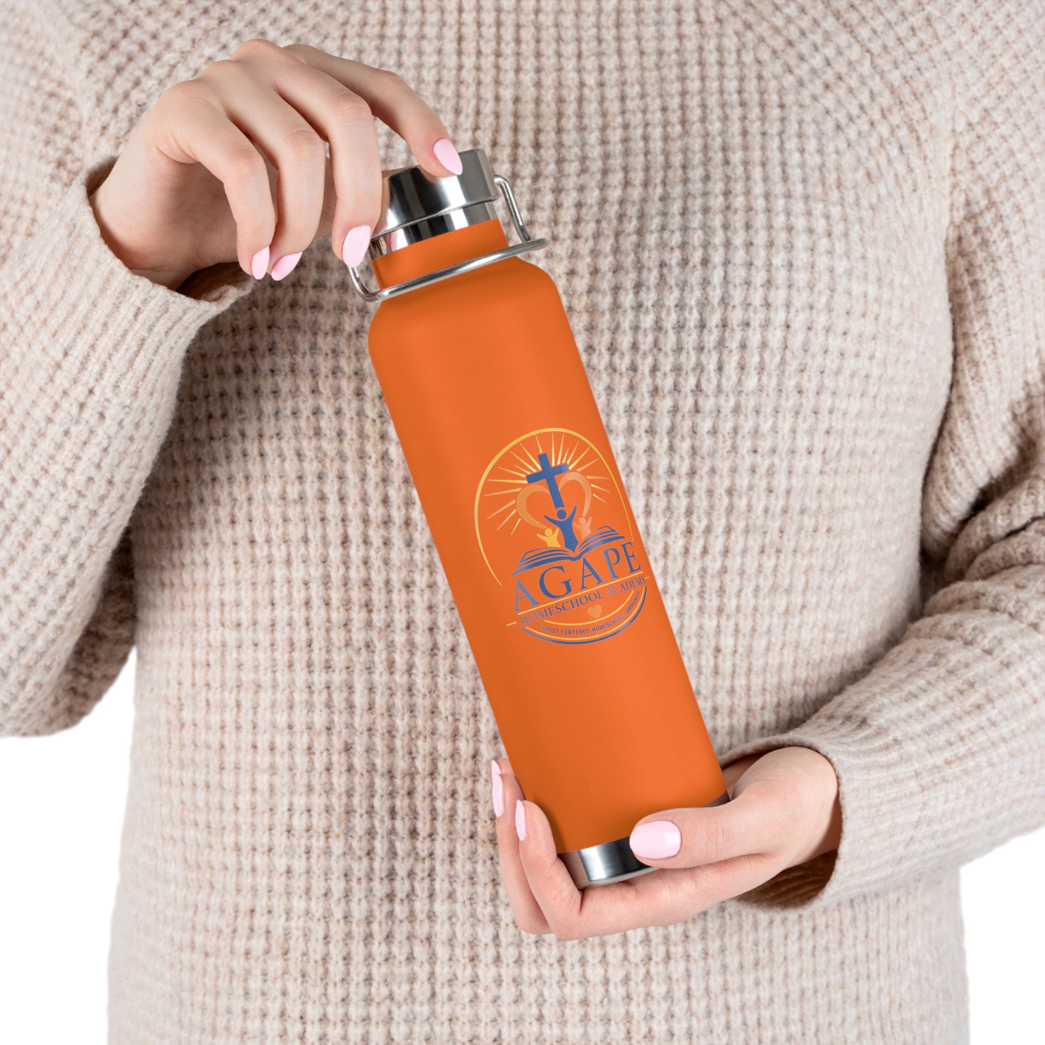 Agape Homeschool Academy Logo 22oz Insulated Water Bottle