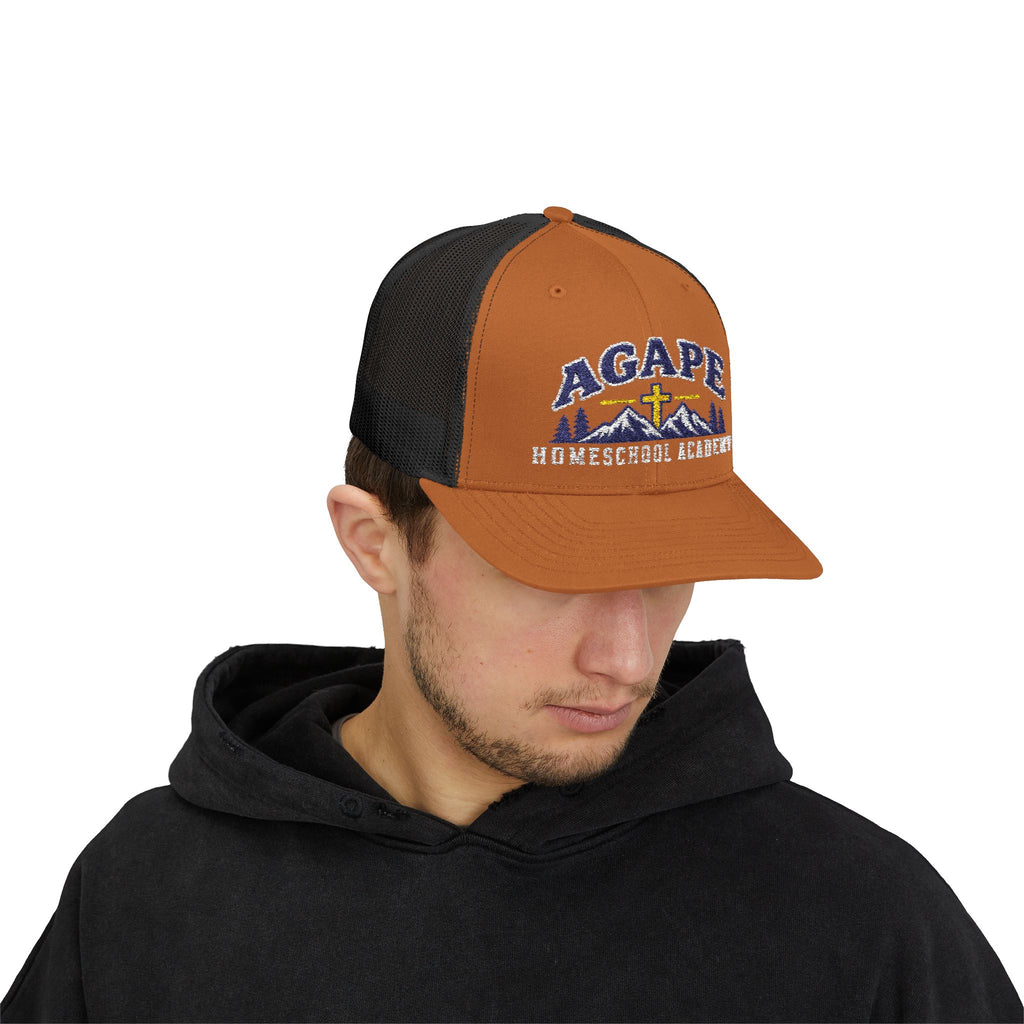Agape Homeschool Academy Mountain Cross Trucker Hat