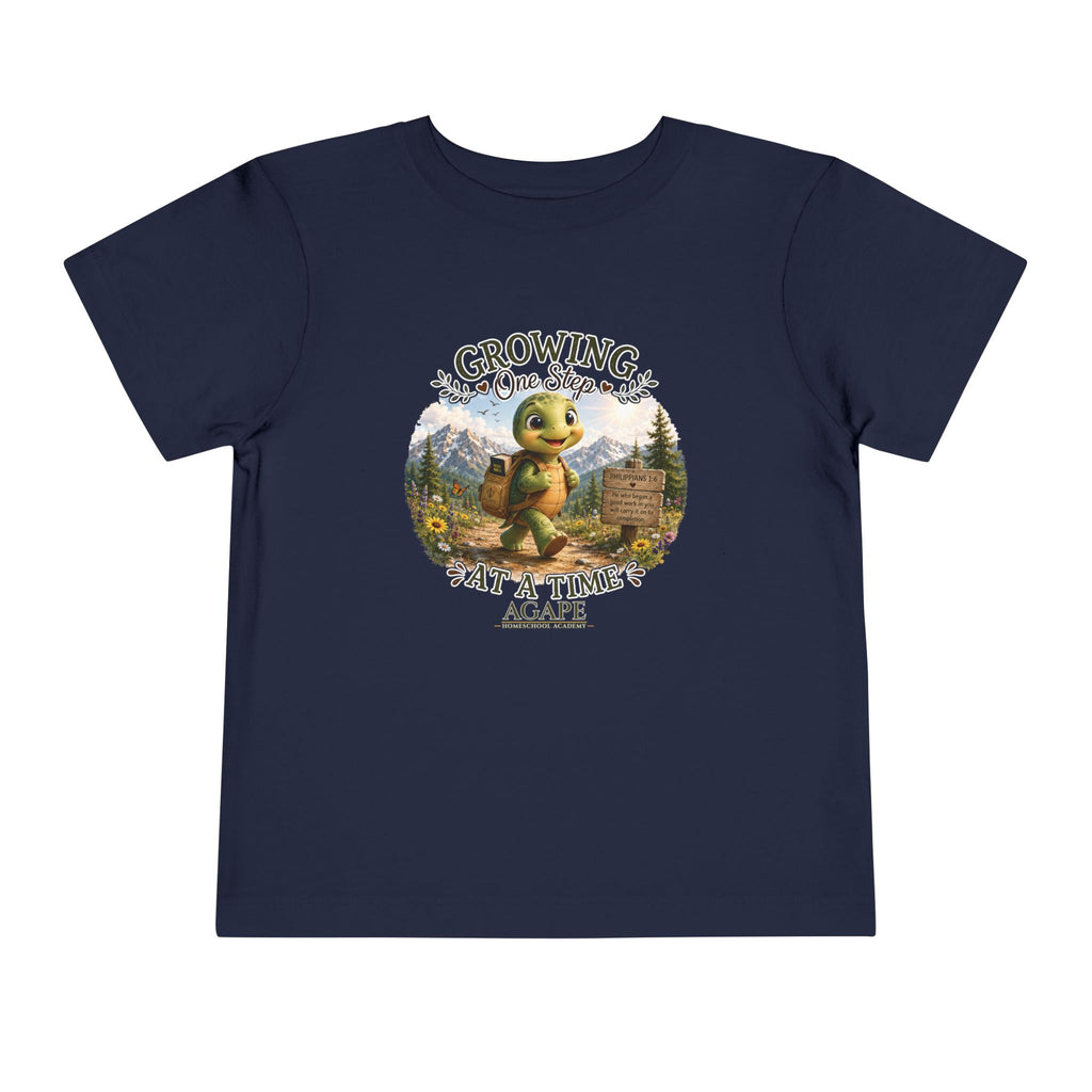 Tots Growing One Step At A Time Turtle Tee