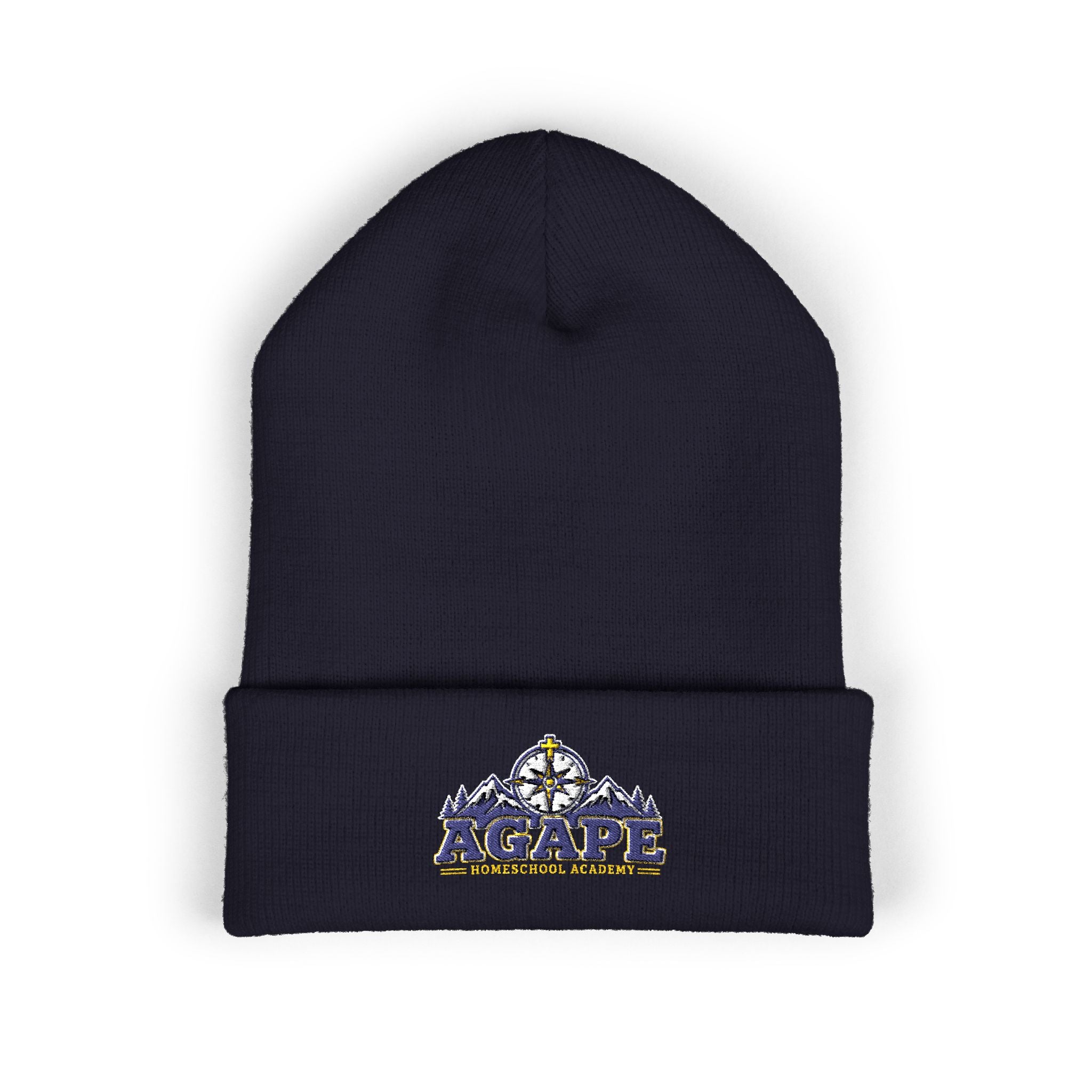 Agape Homeschool Academy Compass Embroidered Knit Beanie