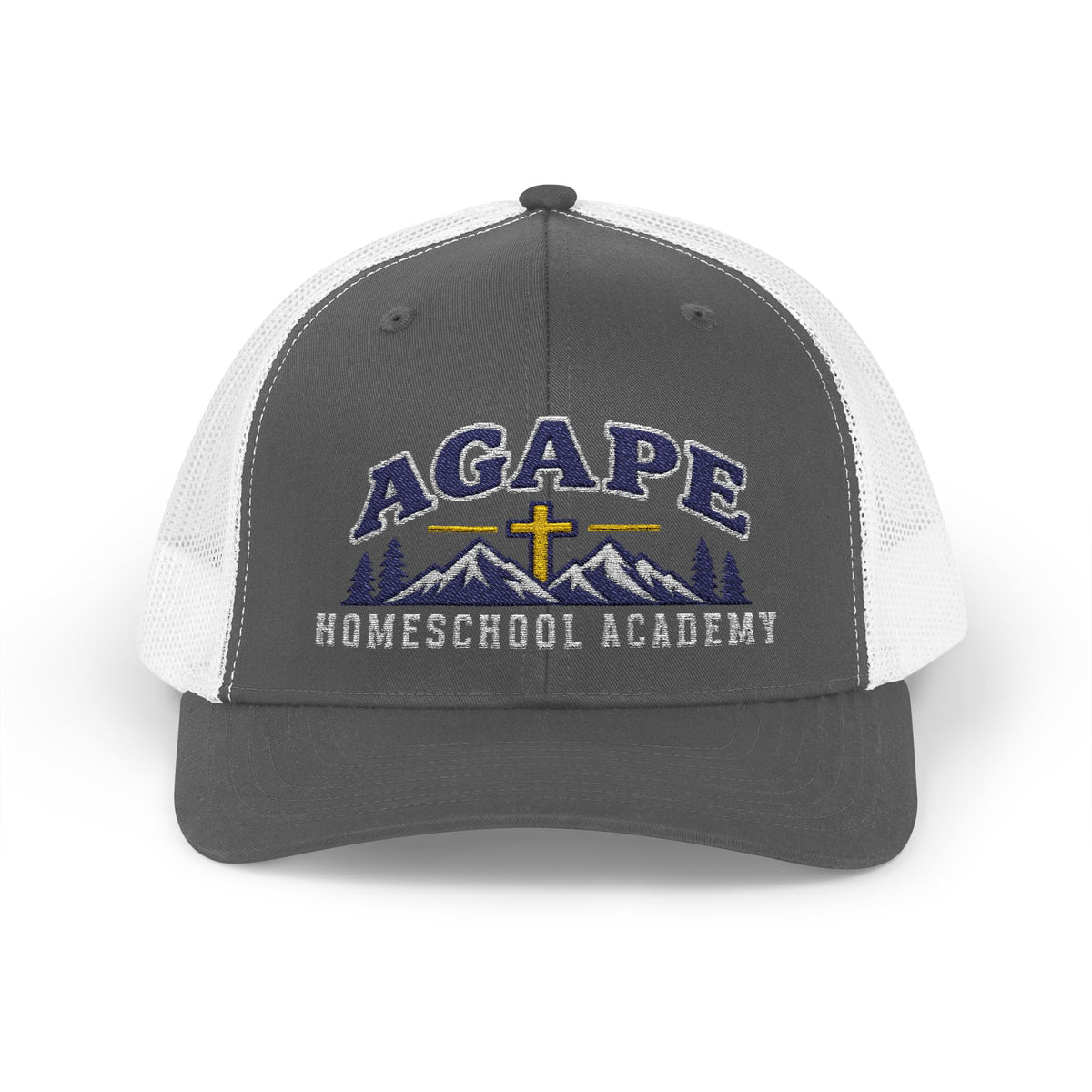 Agape Homeschool Academy Mountain Cross Trucker Hat