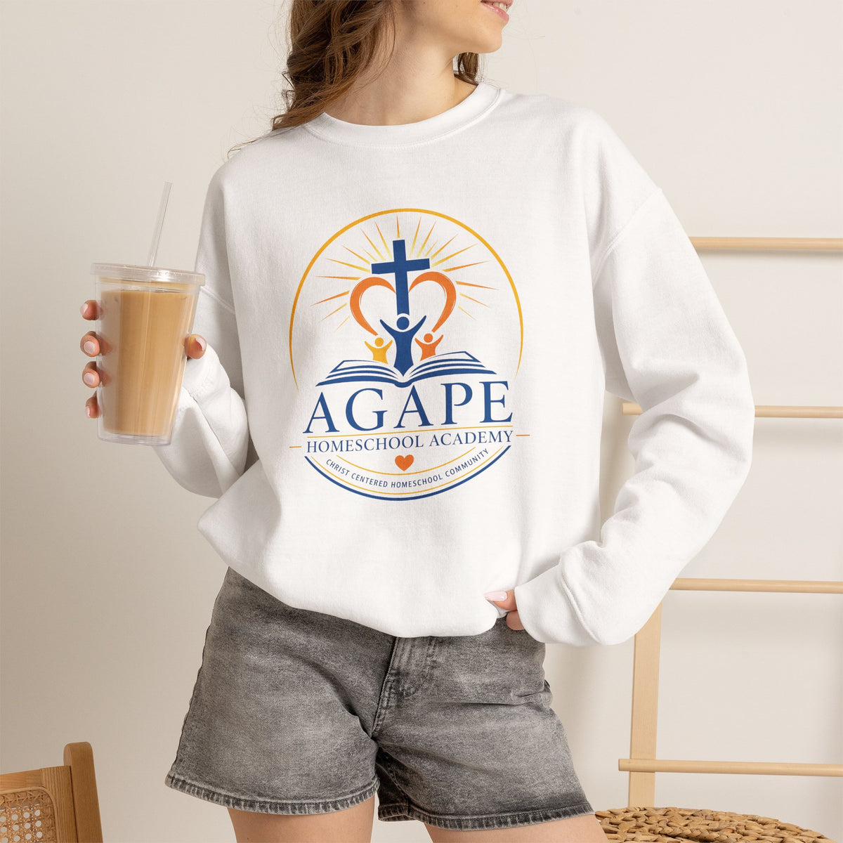 Lions Agape Homeschool Academy Logo Sweatshirt