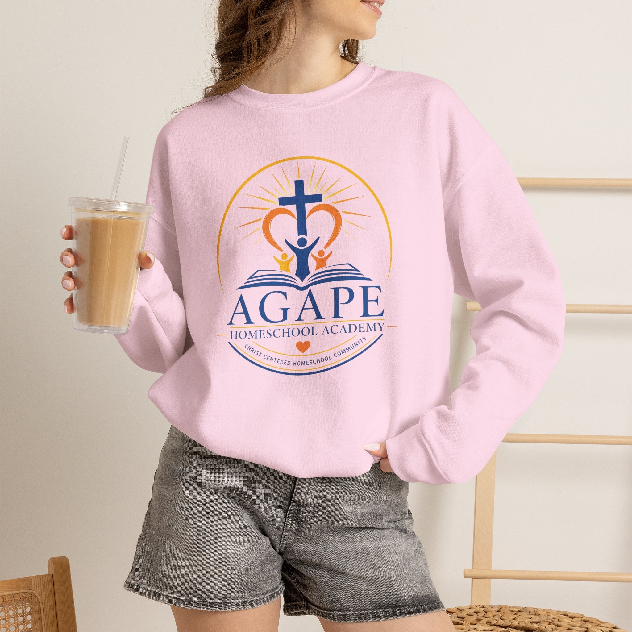 Lambs Agape Homeschool Academy Logo Sweatshirt