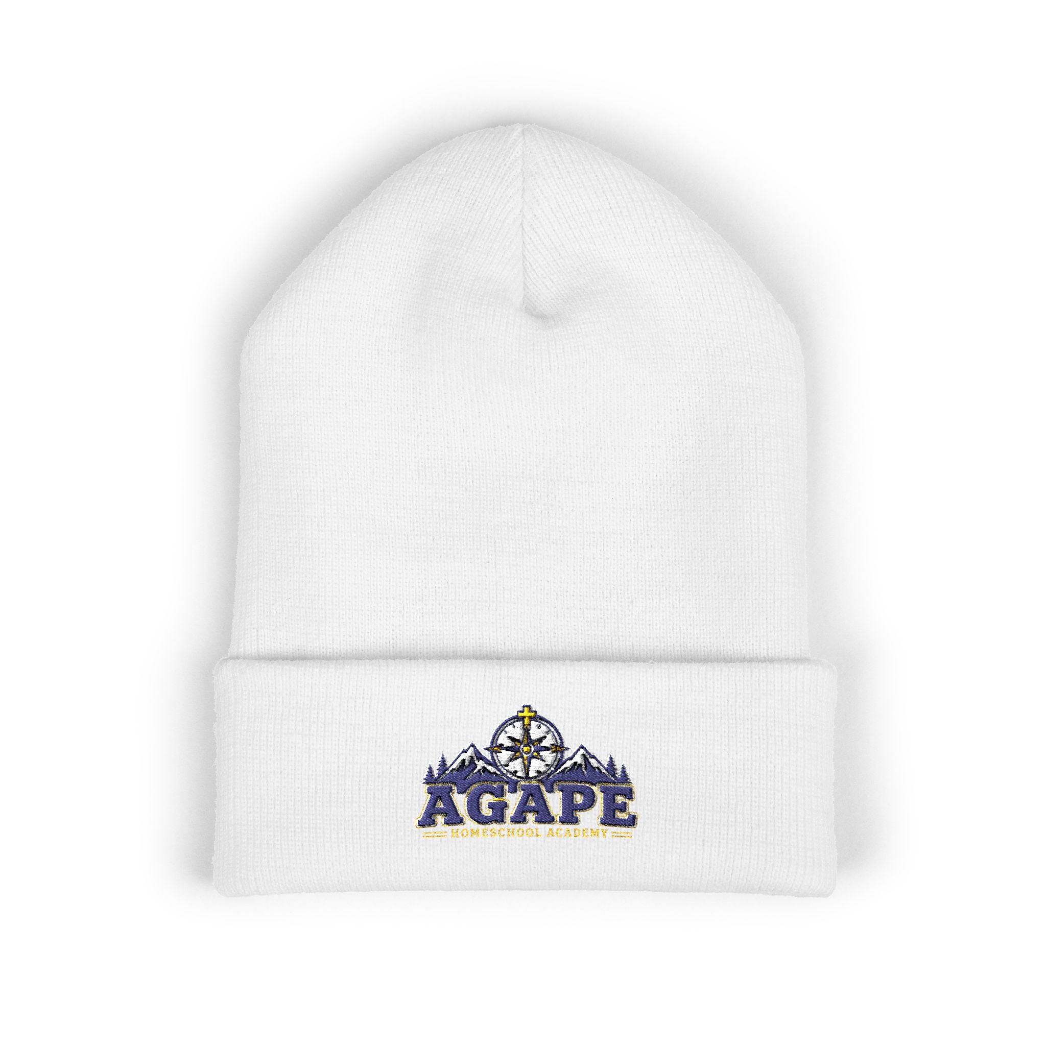 Agape Homeschool Academy Compass Embroidered Knit Beanie