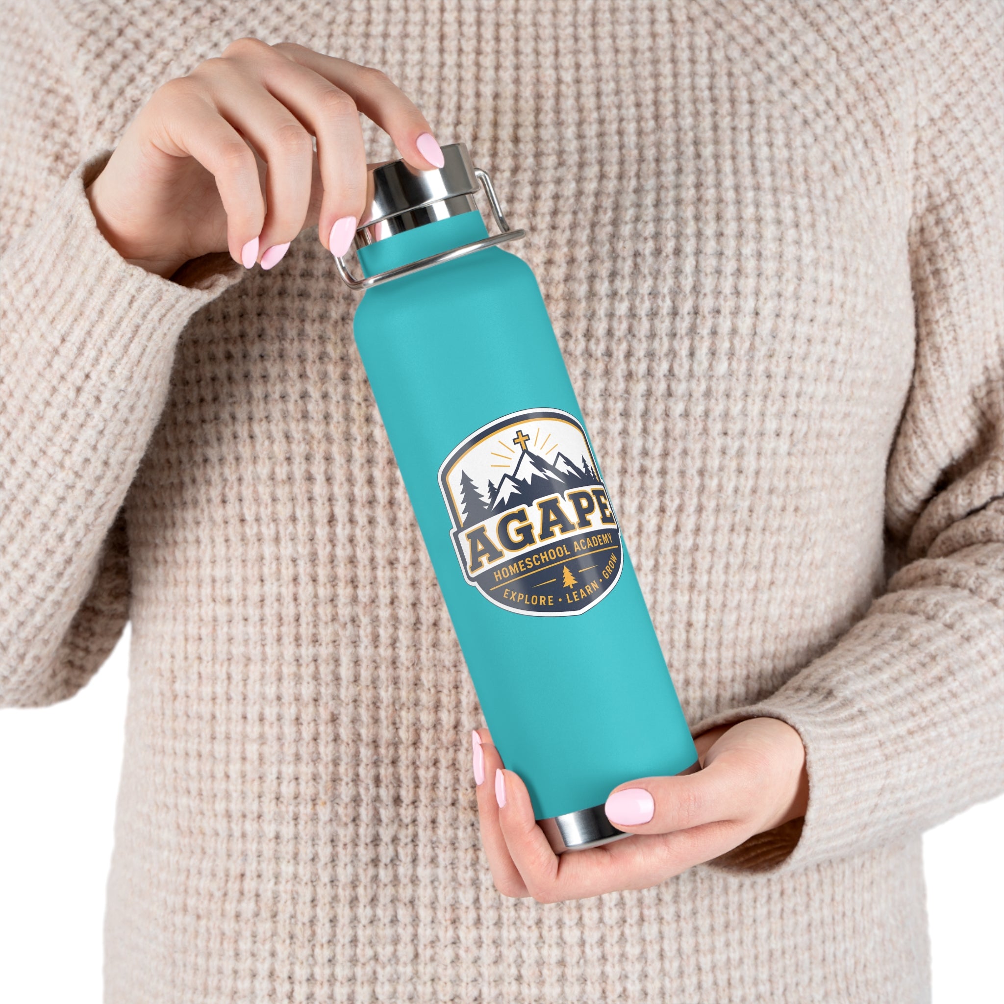 Agape Homeschool Academy 22oz Insulated Water Bottle