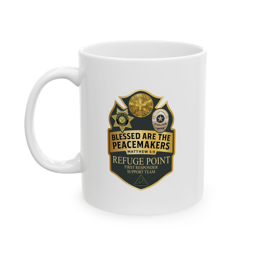 Refuge Point - Blessed Are the Peacemakers Coffee Mug, Matthew 5:9, Field Support Volunteer Coffee Cup, 11oz or 15oz
