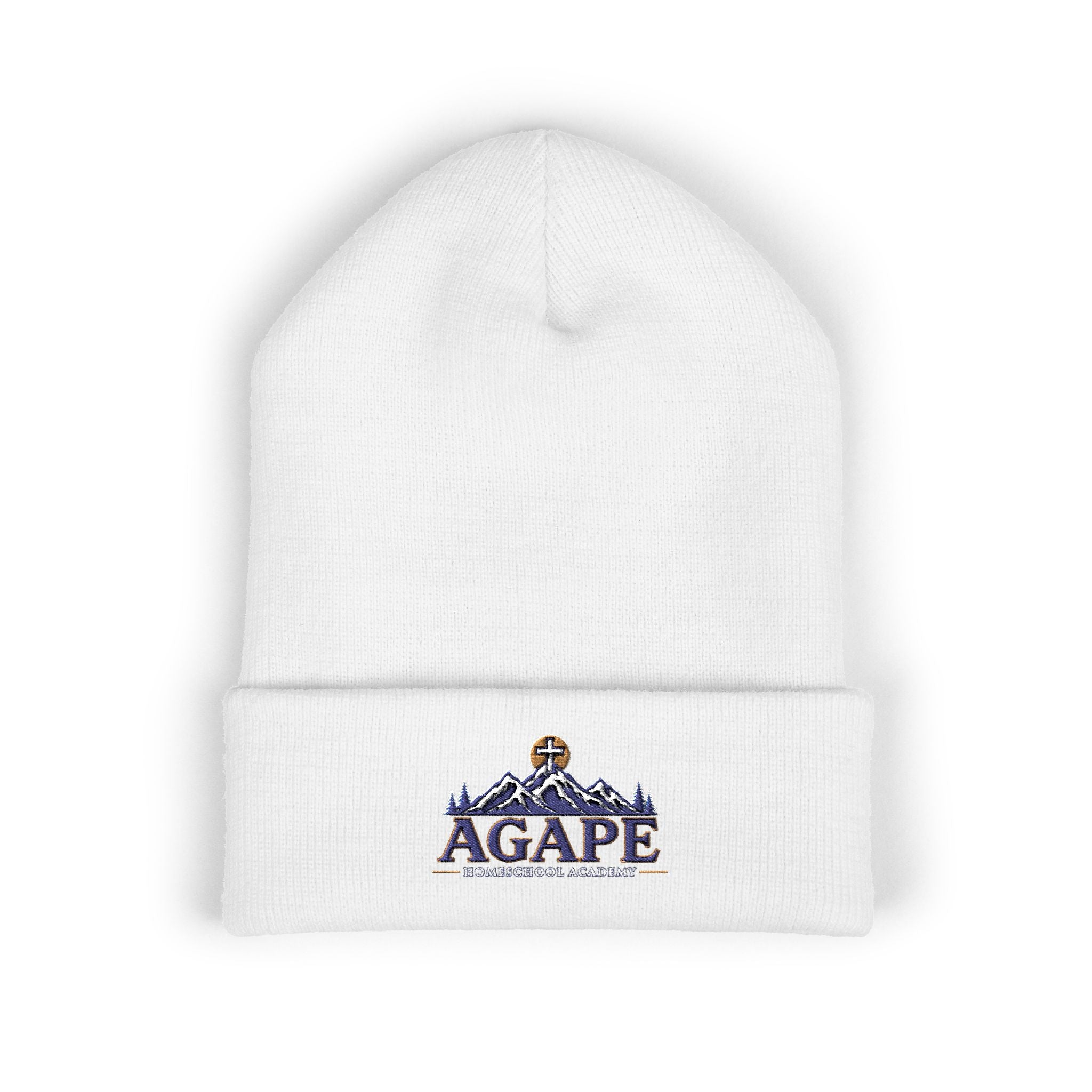Agape Homeschool Academy Mountain Embroidered Knit Beanie