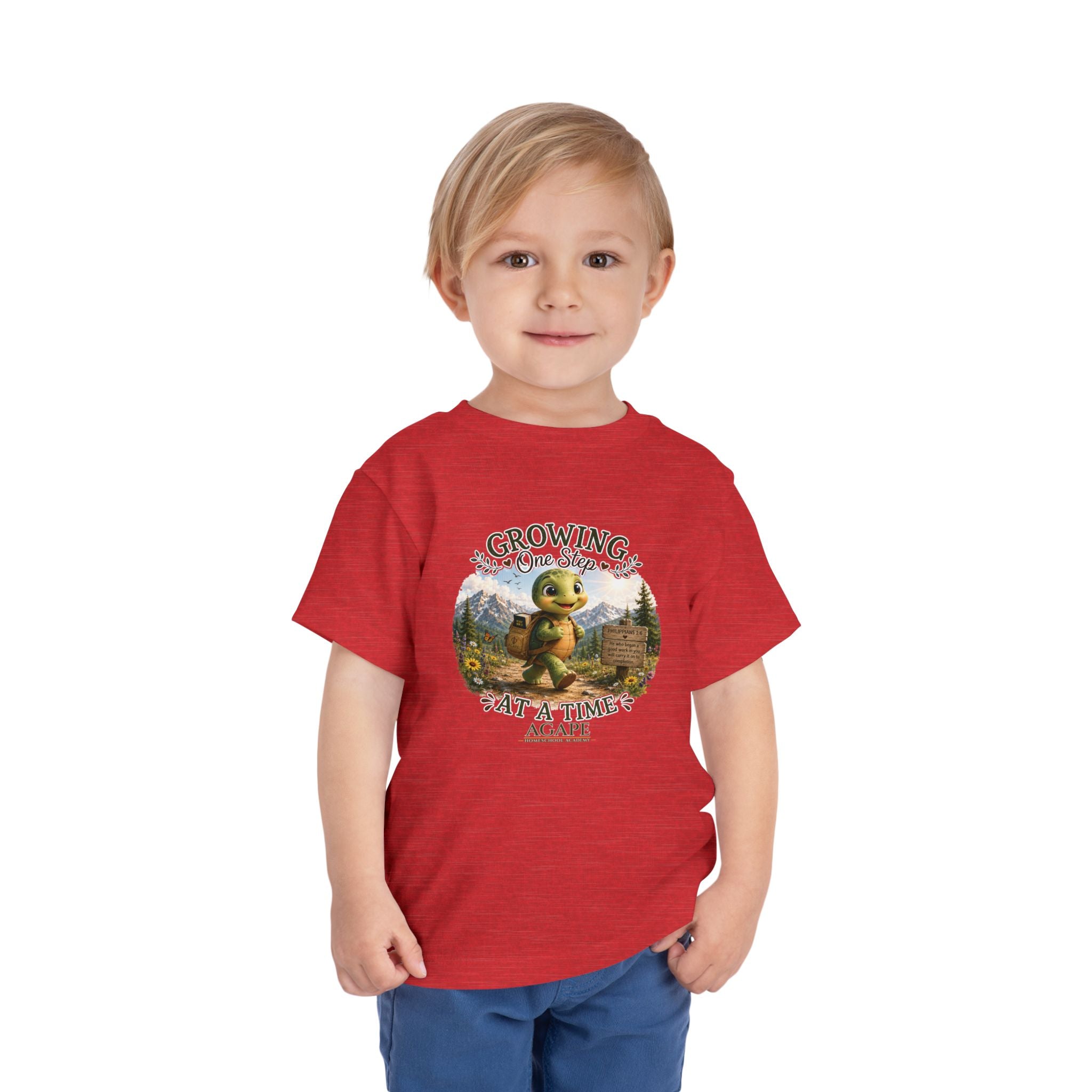 Tots Growing One Step At A Time Turtle Tee