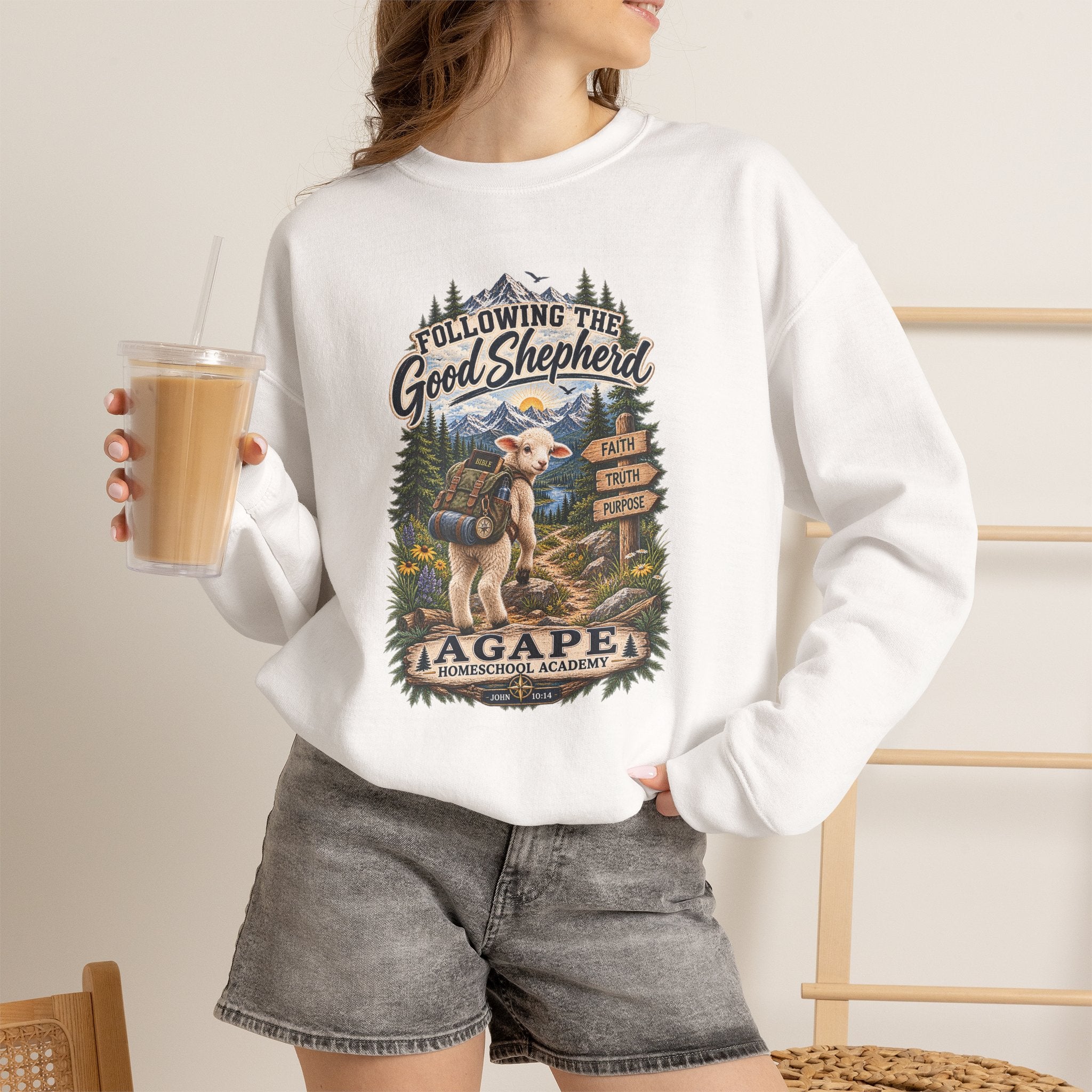 Lambs Agape Homeschool Academy Good Shepherd Sweatshirt