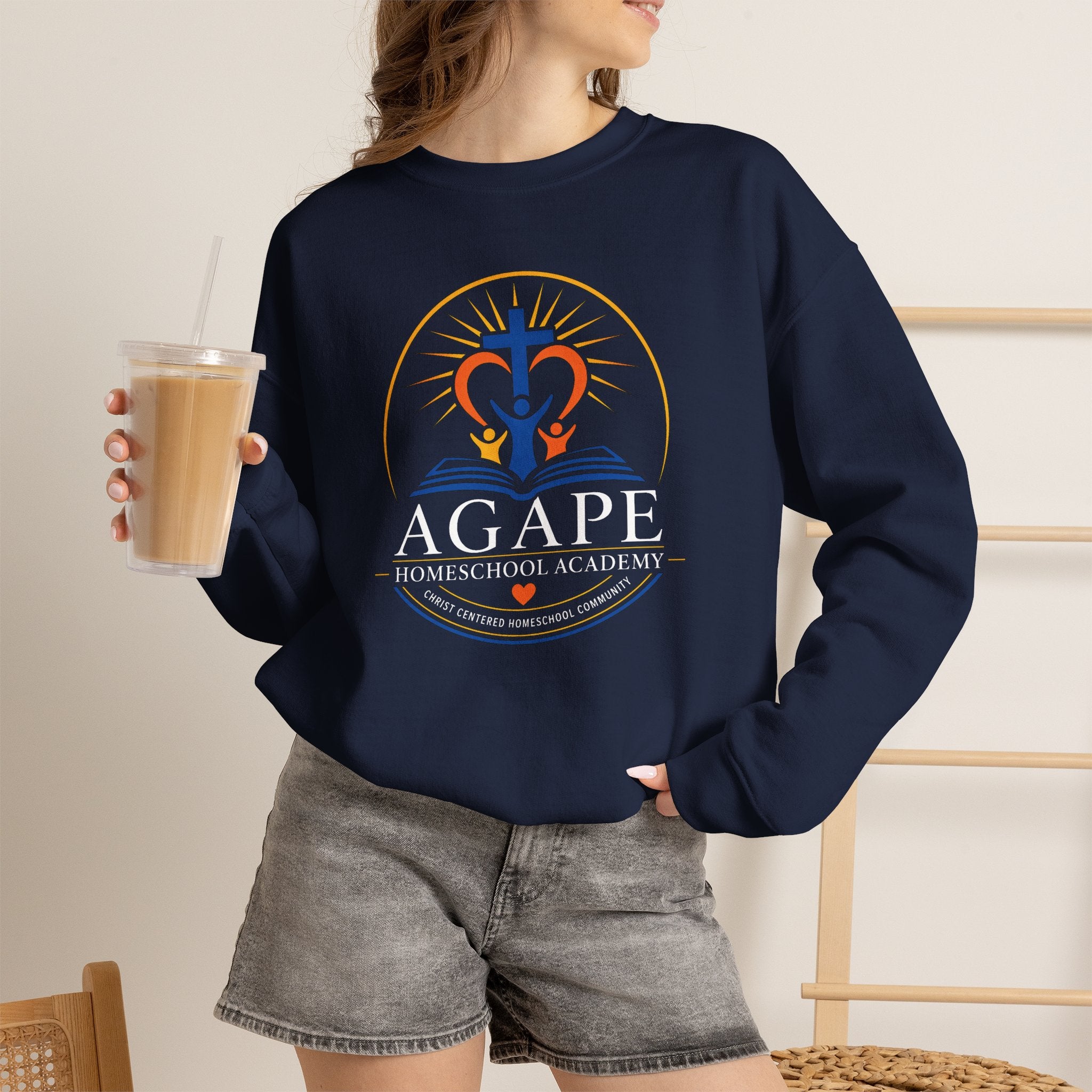 Lambs Agape Homeschool Academy Logo Sweatshirt