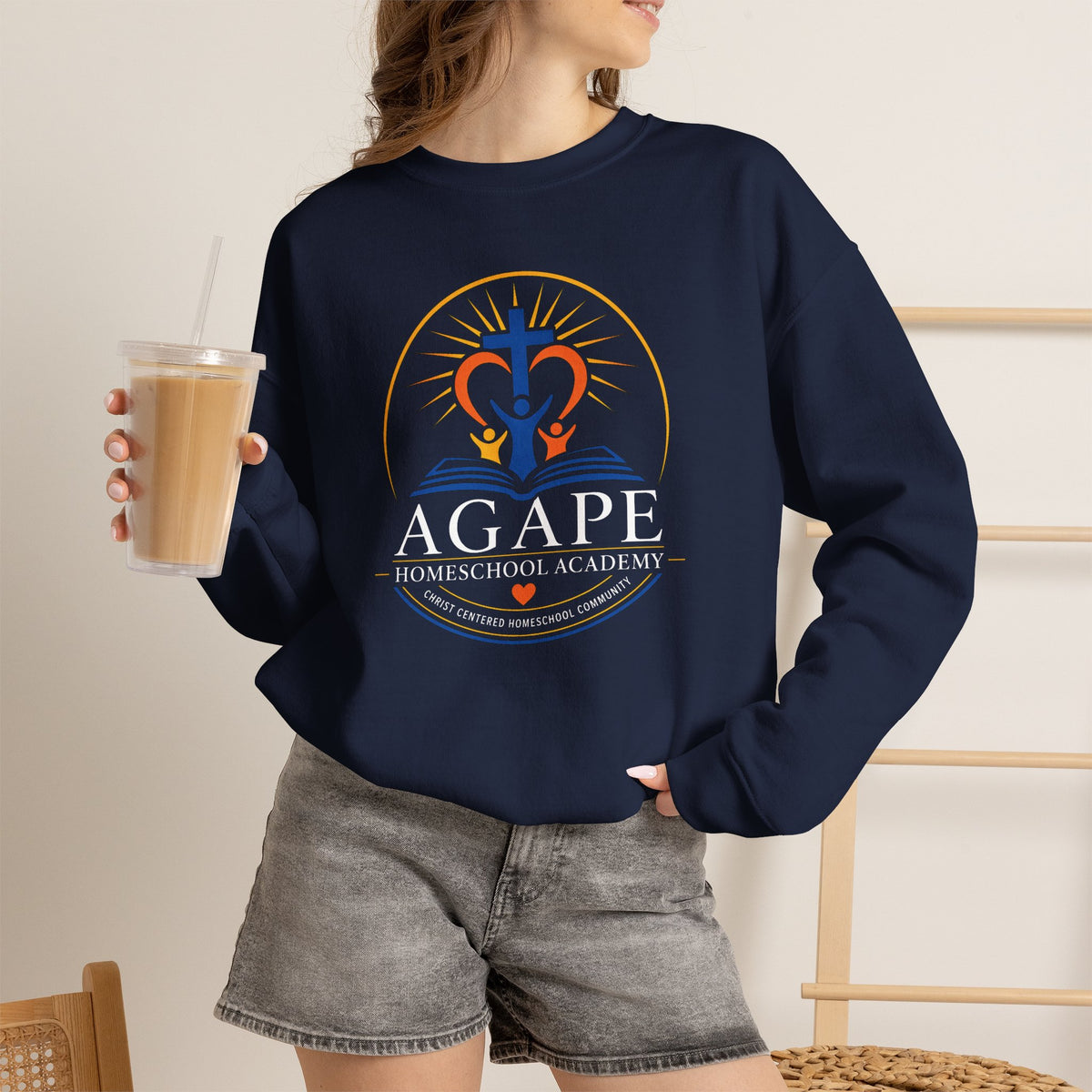 Lions Agape Homeschool Academy Logo Sweatshirt