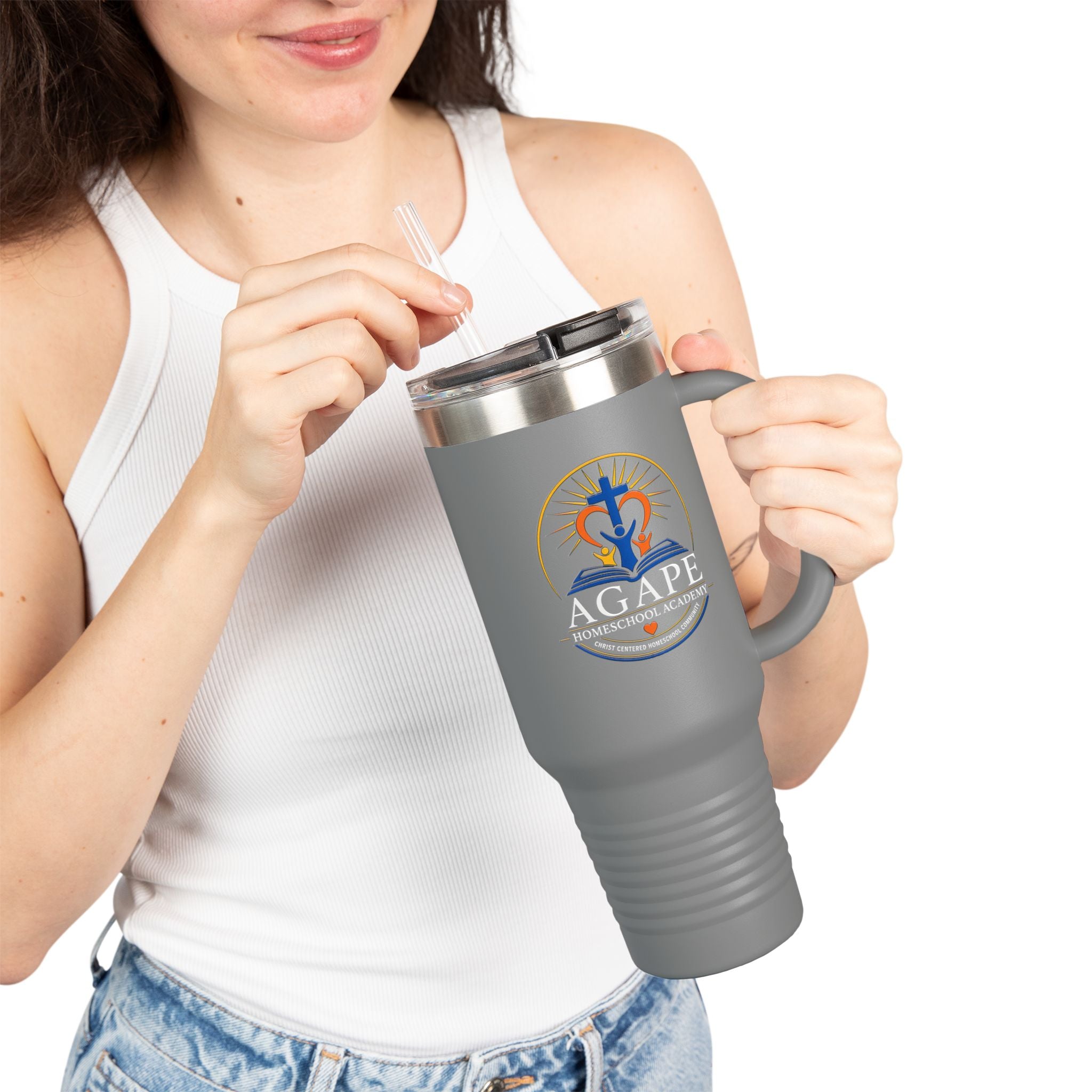 40oz Agape Homeschool Academy Logo Insulated Tumbler