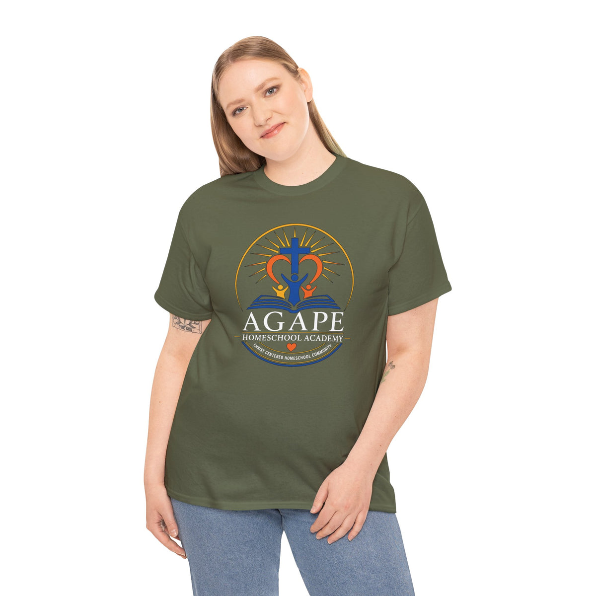 Adult Agape Homeschool Academy Logo Tee