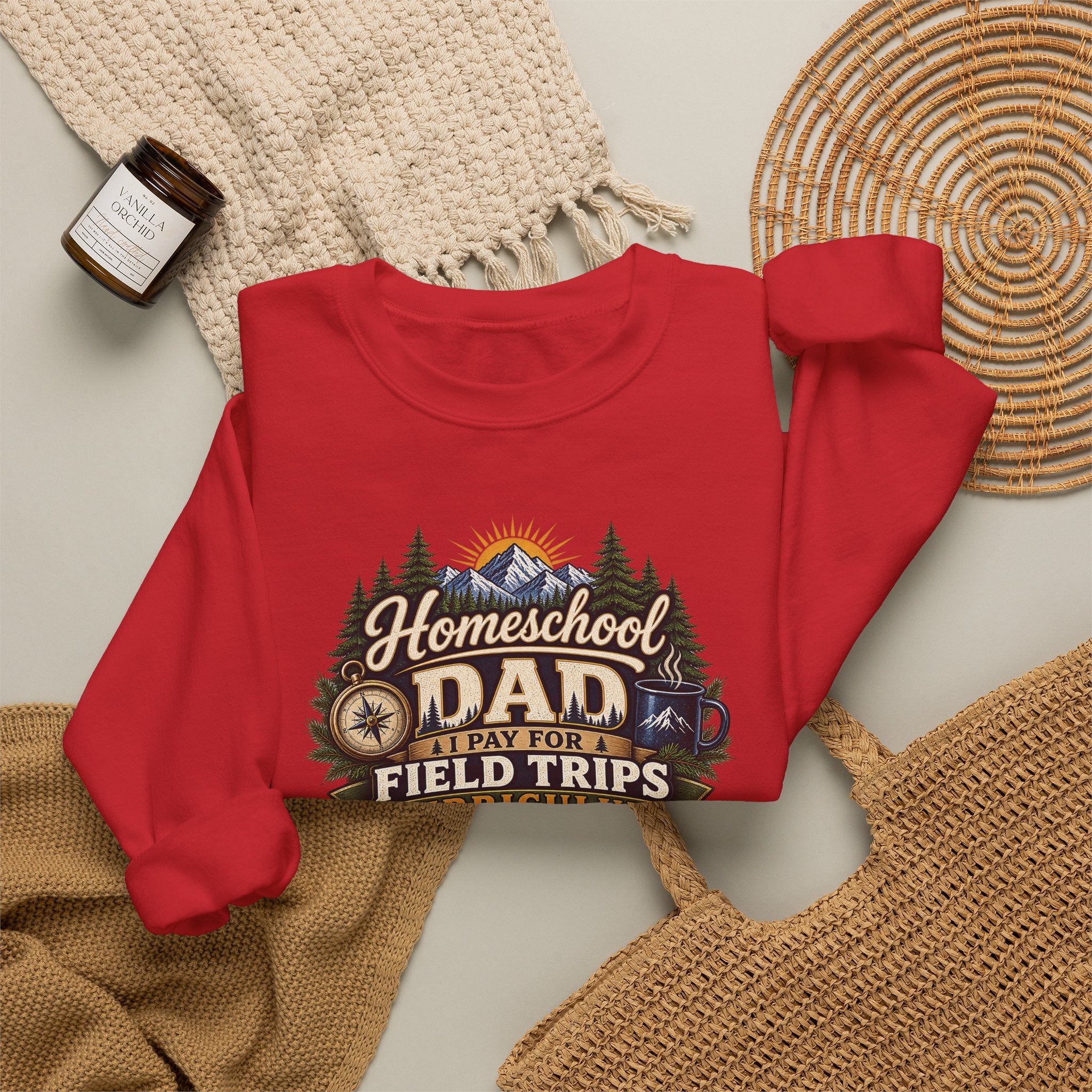 Funny Homeschool Dad Kiss The Teacher Sweatshirt