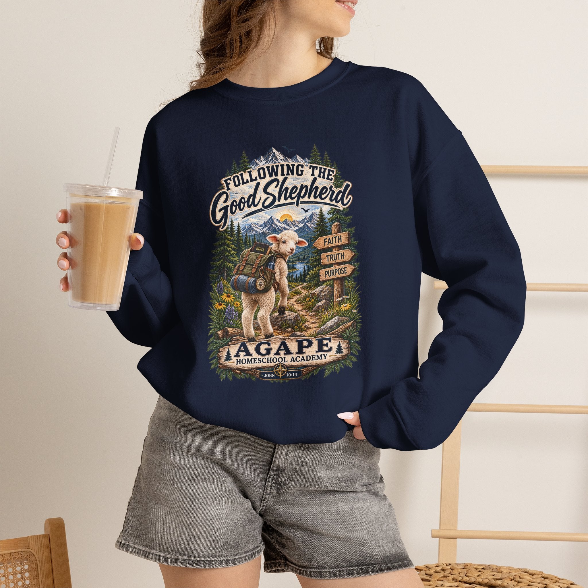 Lambs Agape Homeschool Academy Good Shepherd Sweatshirt