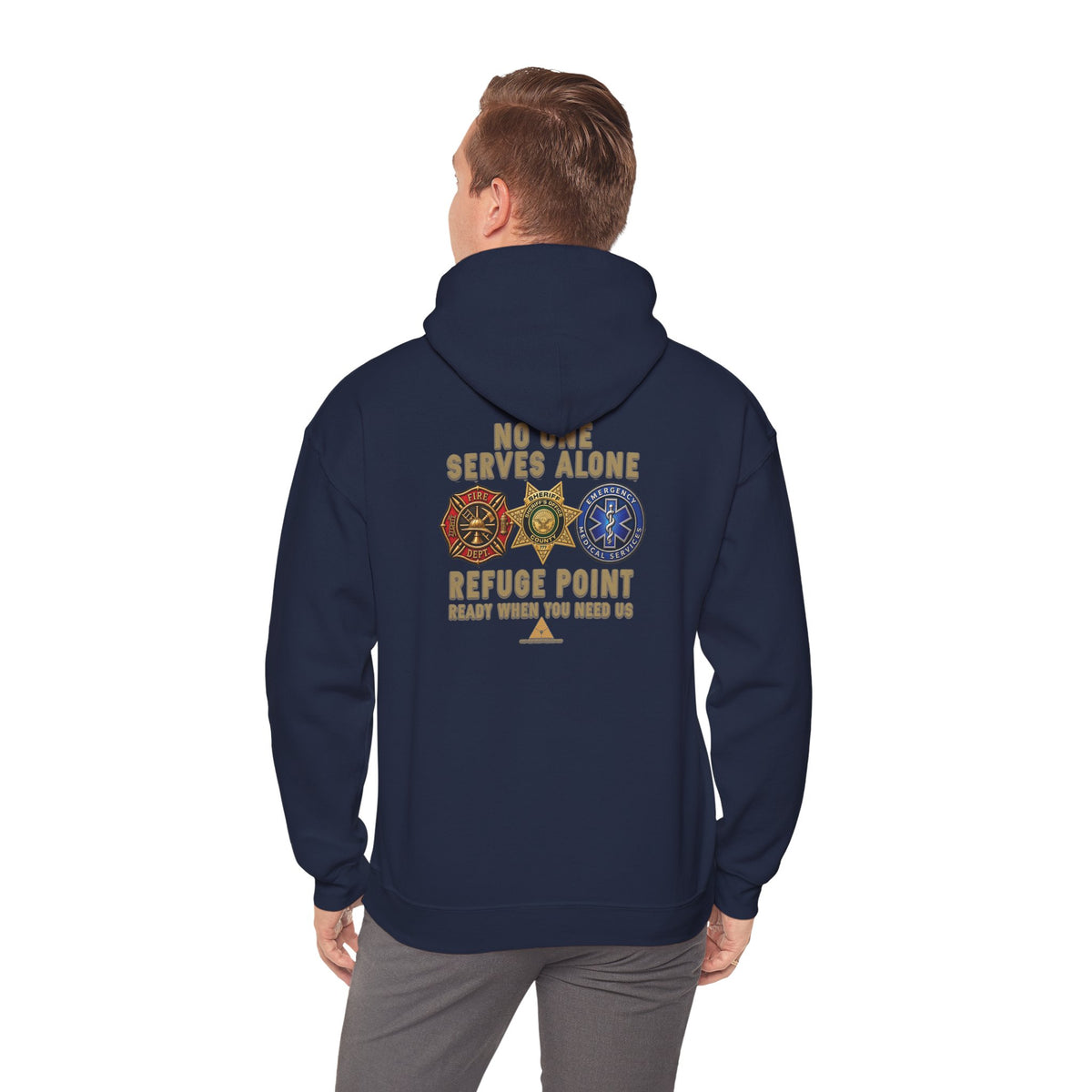 Refuge Point - No One Serves Alone Hoodie, Refuge Point First Responder Support Pullover Hoodie