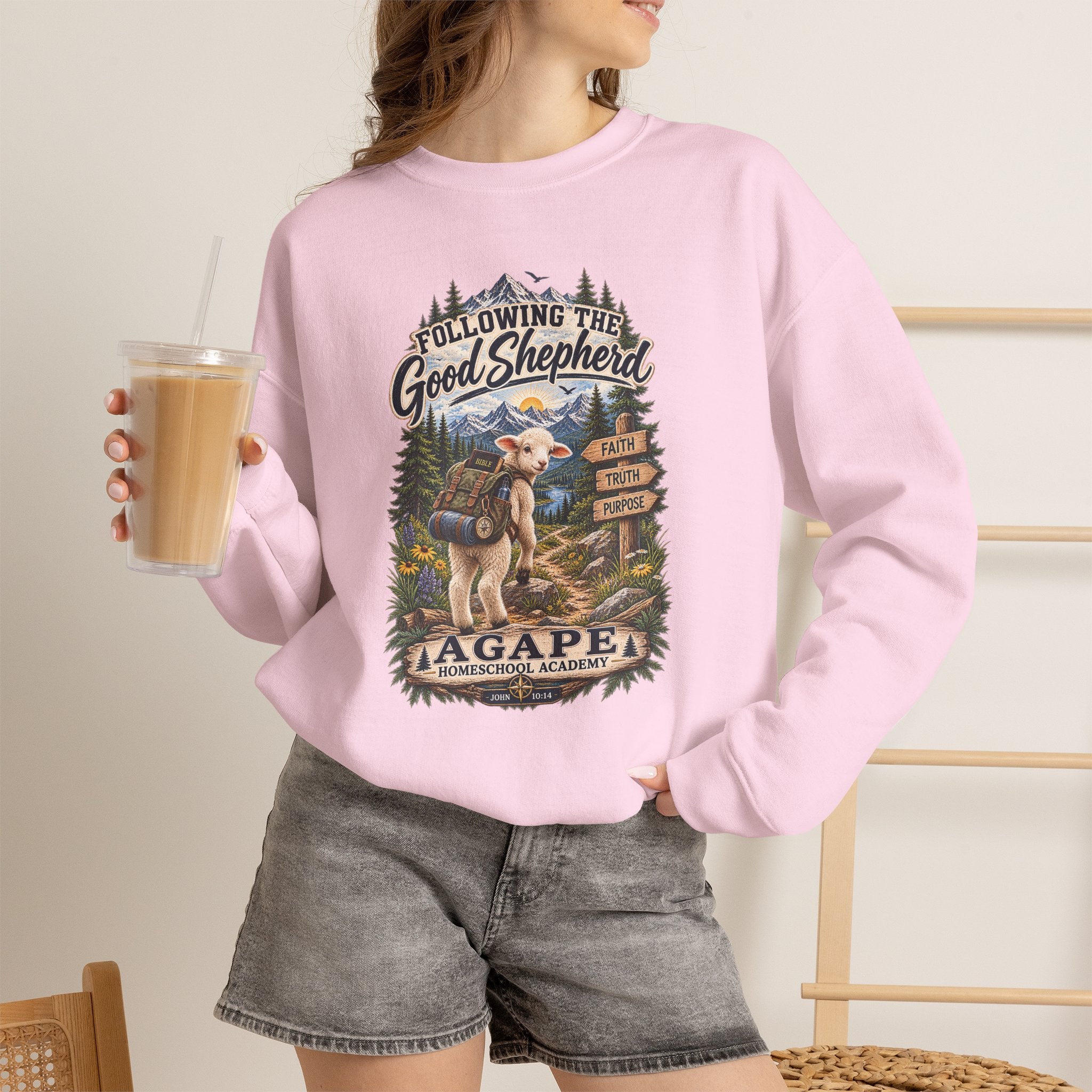 Lambs Agape Homeschool Academy Good Shepherd Sweatshirt