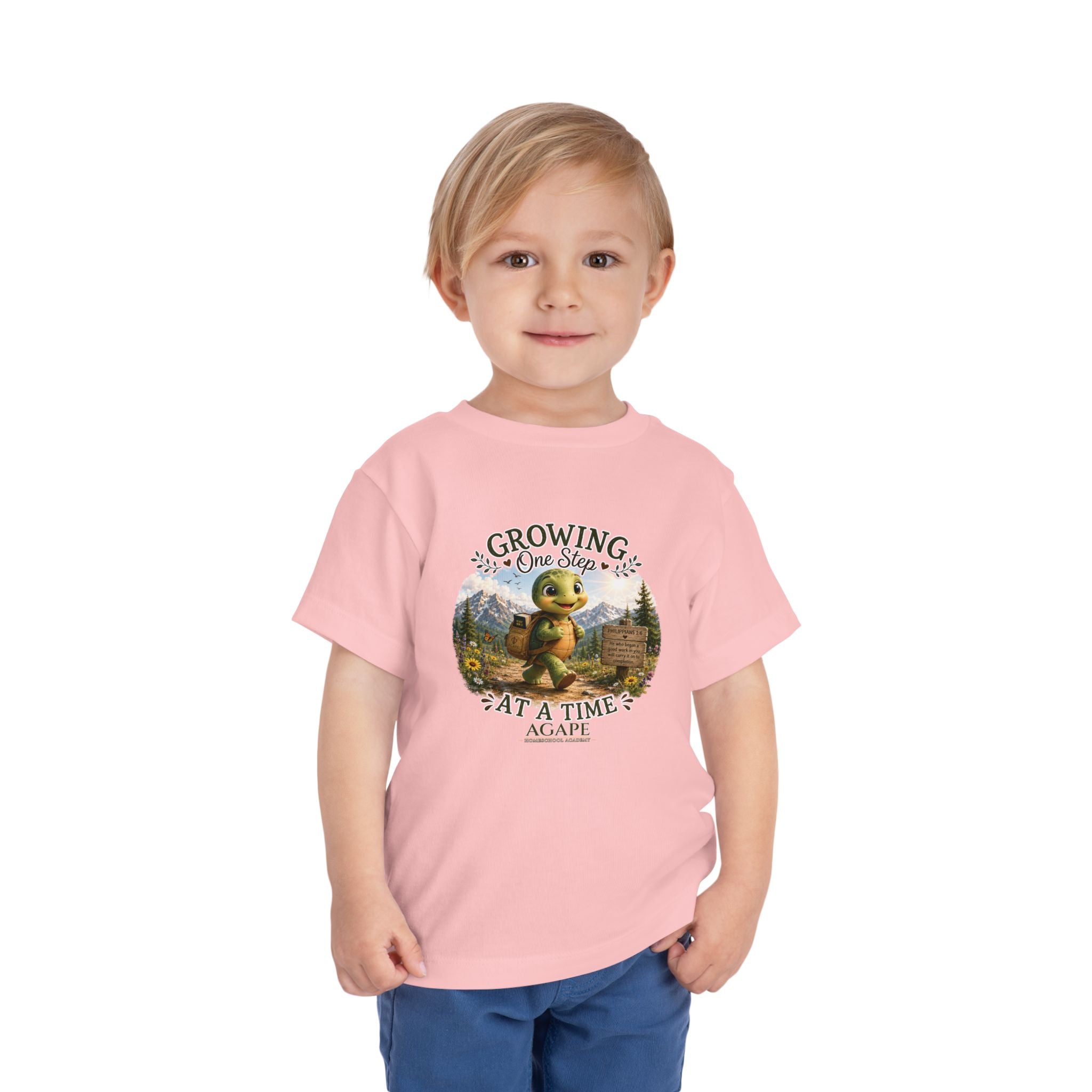 Tots Growing One Step At A Time Turtle Tee