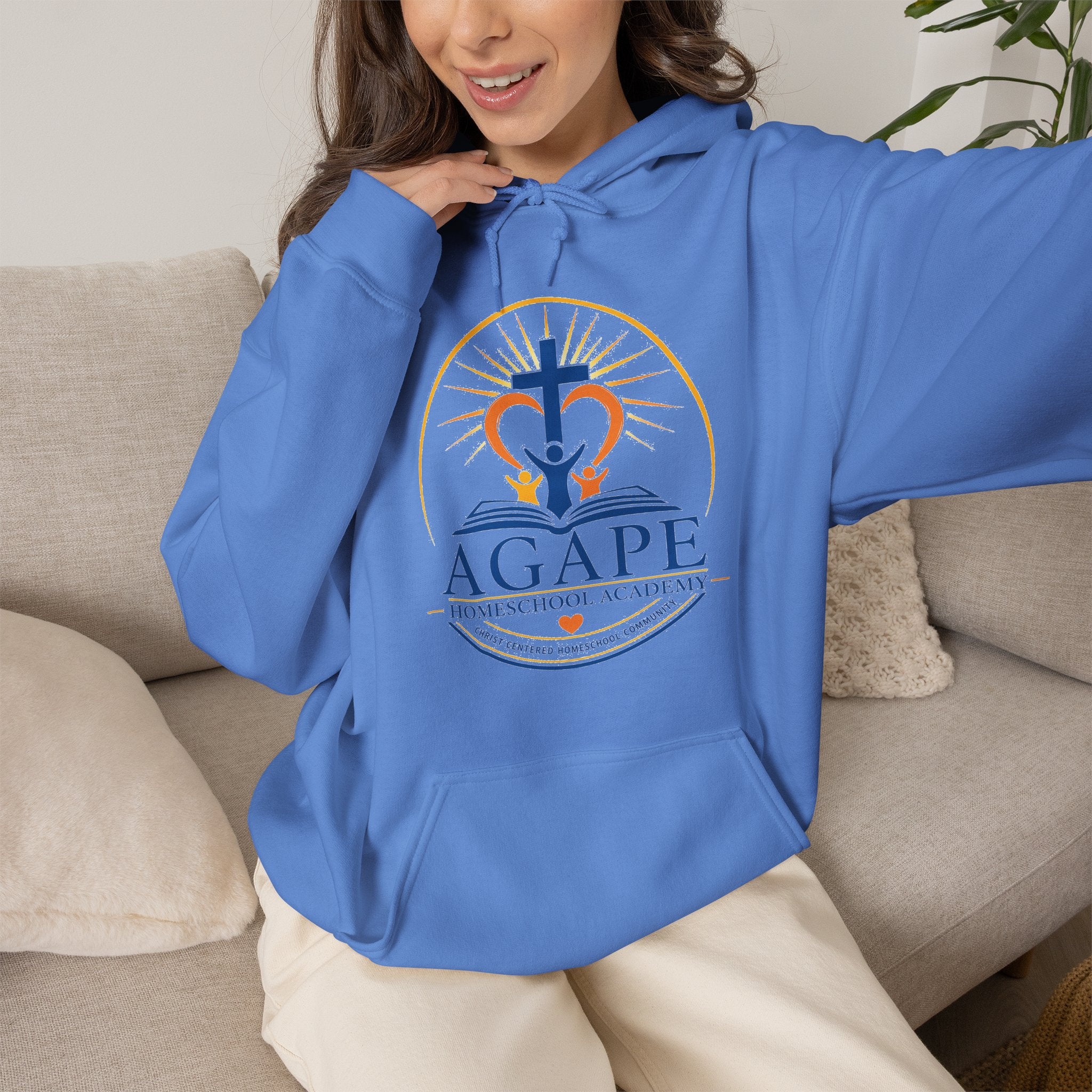 Lions Agape Homeschool Academy Logo Pullover Hoodie