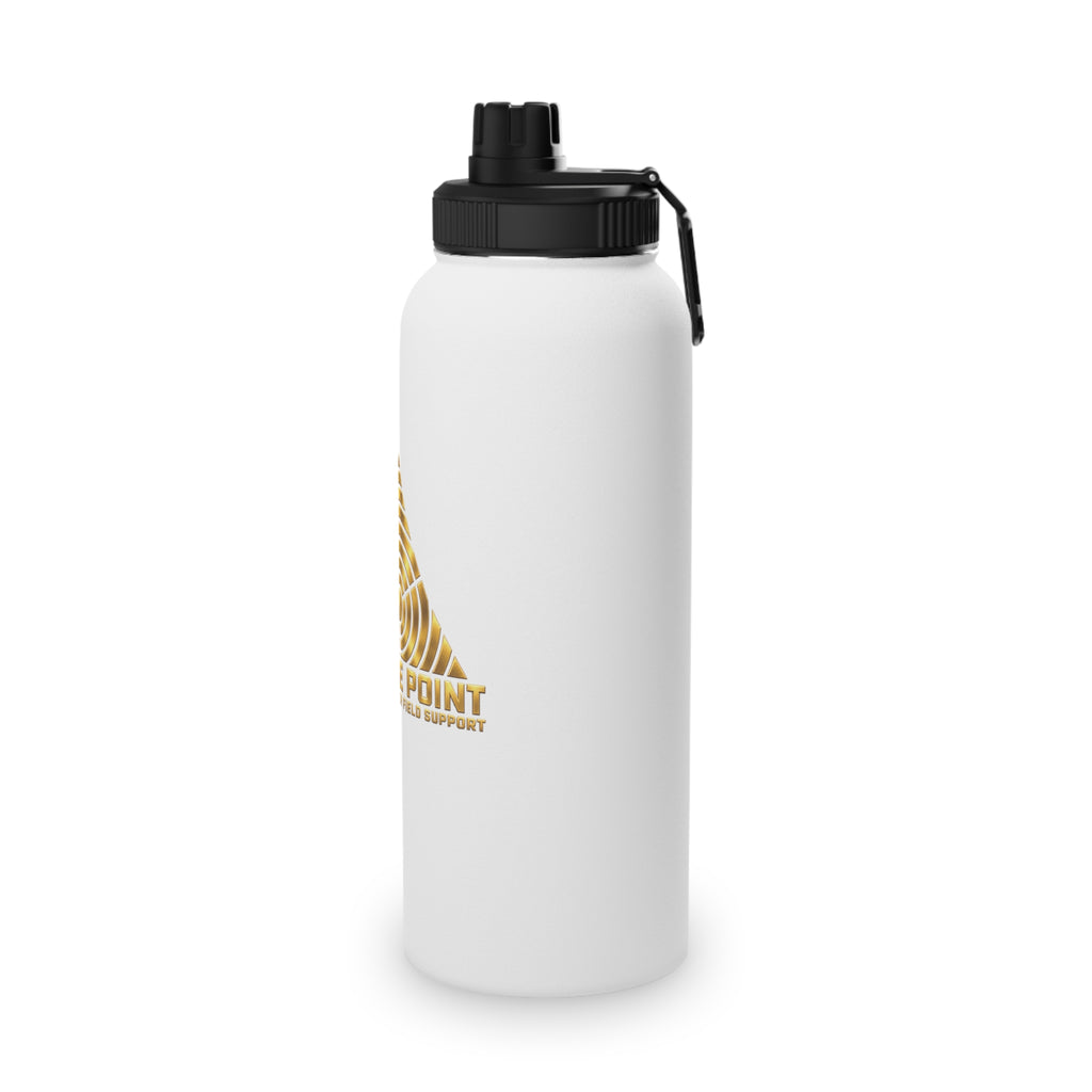 Refuge Point - Gold Logo Stainless Steel Water Bottle, Volunteer First Responder Support Bottle, In 12oz 18oz and 32oz