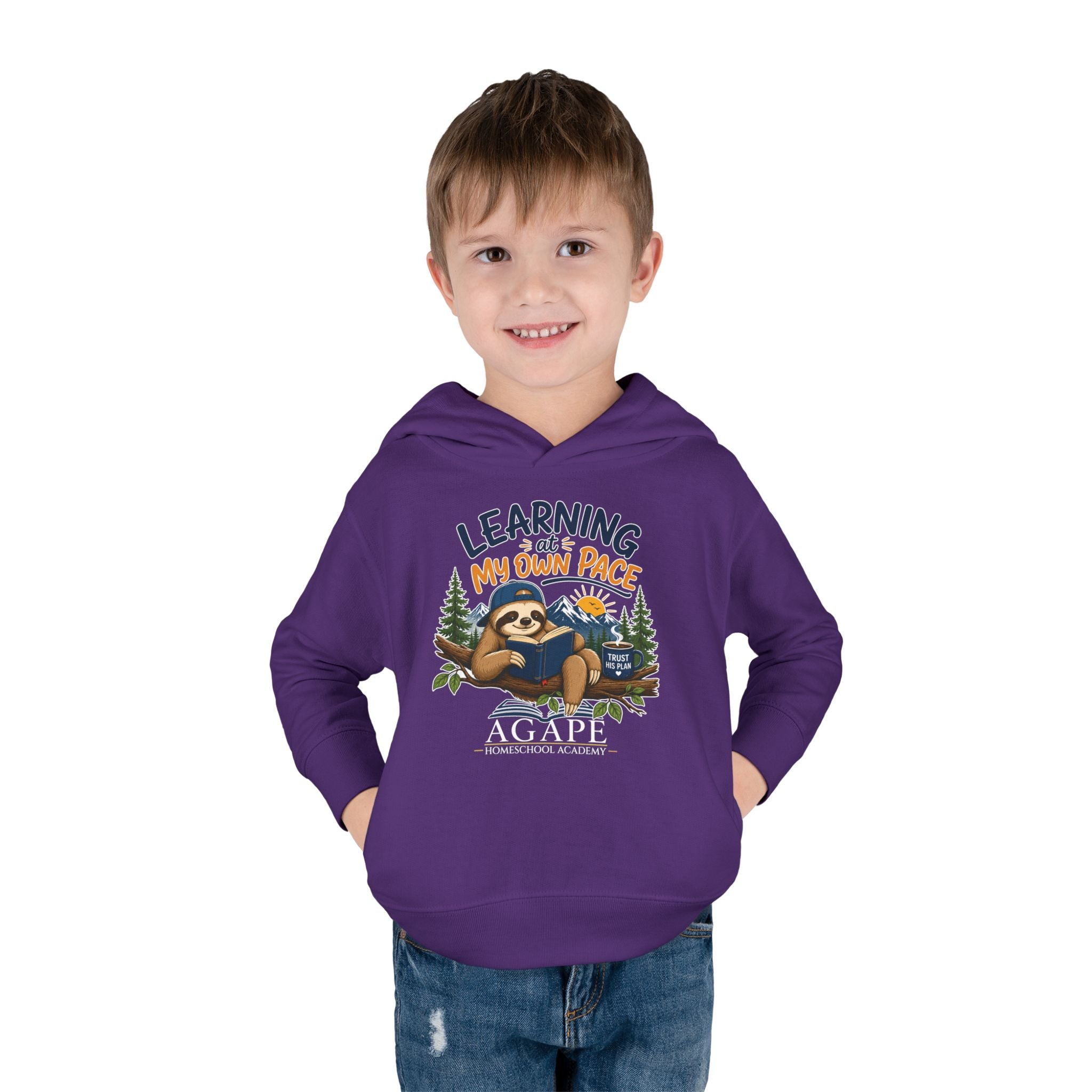 Tots Learning At My Own Pace Sloth Pullover Hoodie