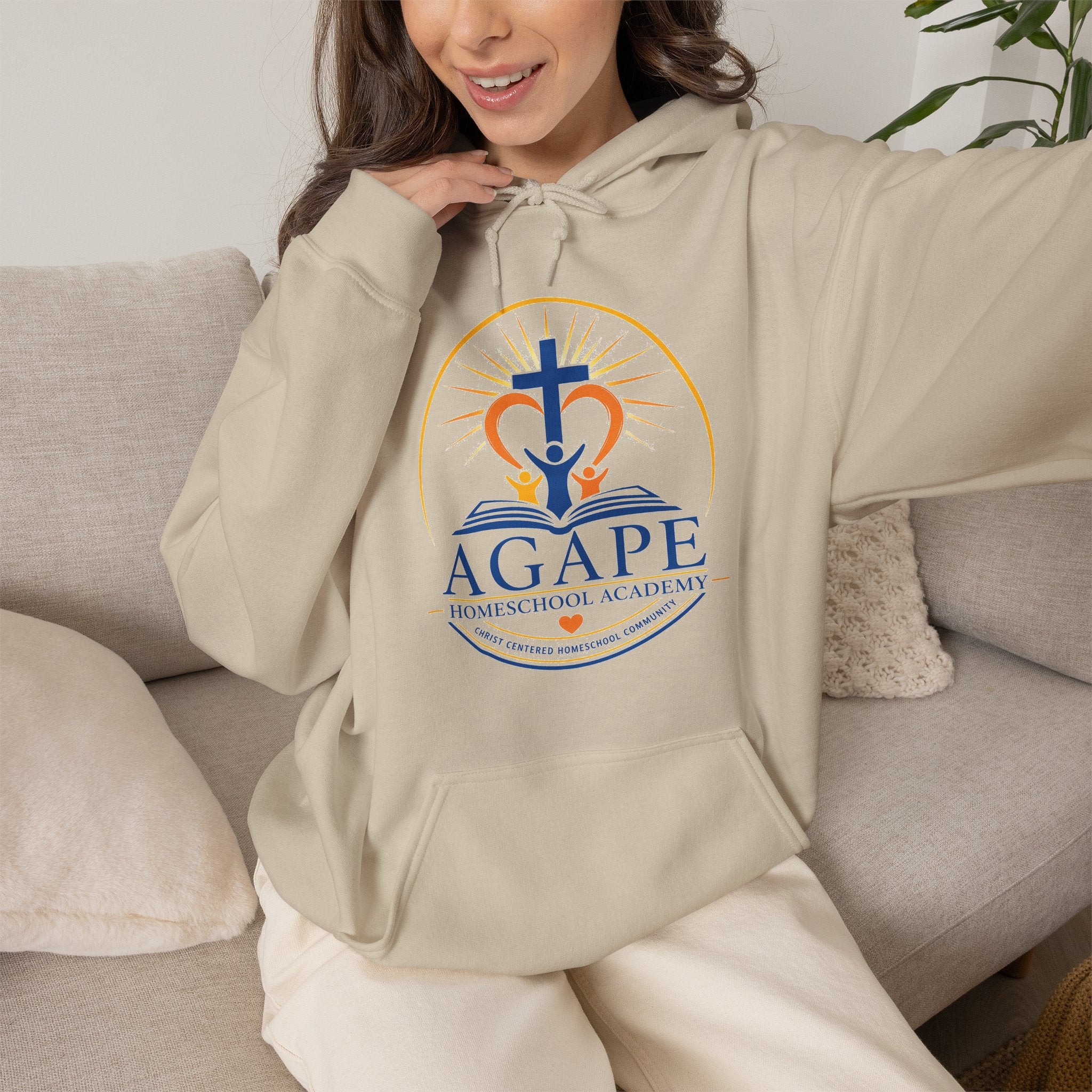 Lions Agape Homeschool Academy Logo Pullover Hoodie