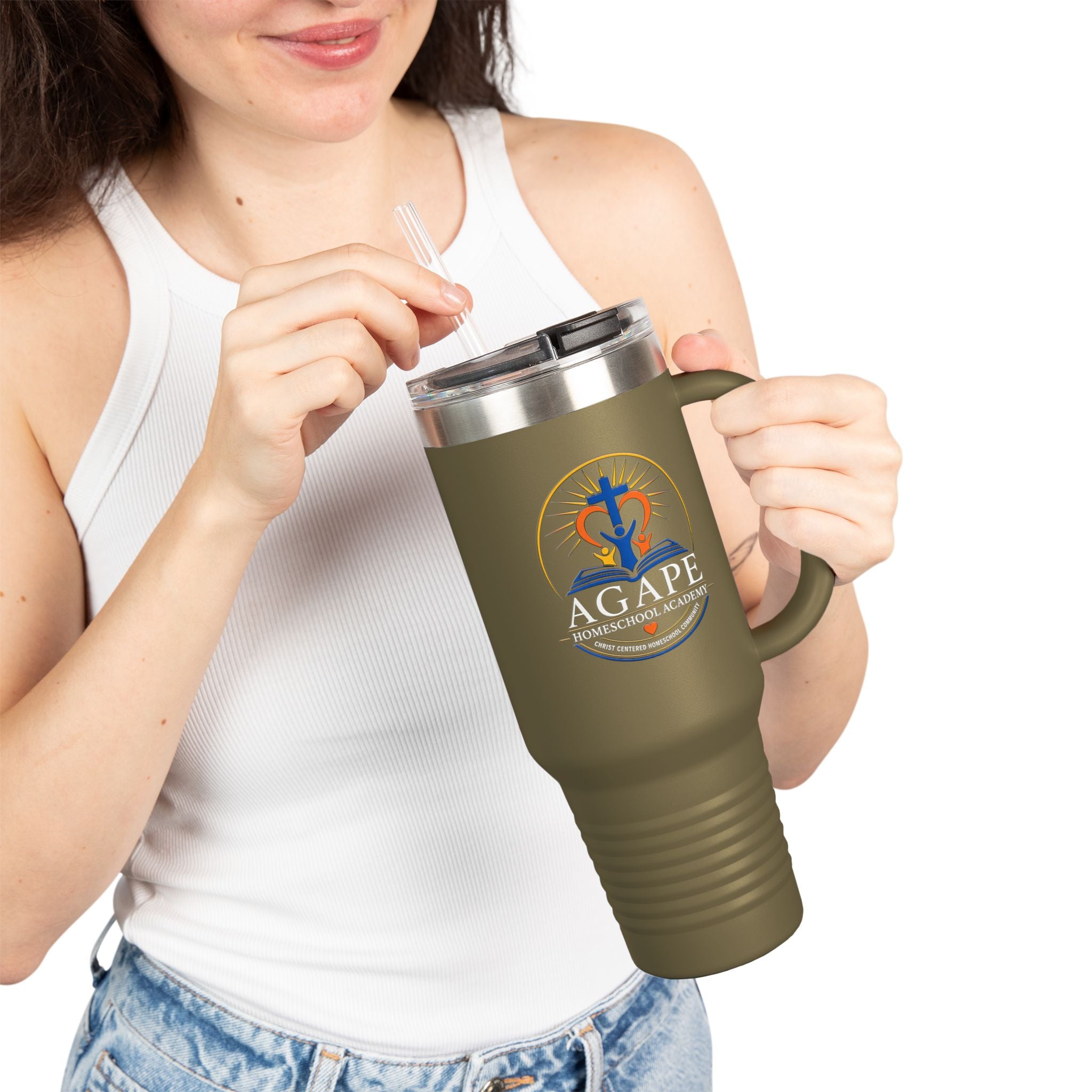 40oz Agape Homeschool Academy Logo Insulated Tumbler