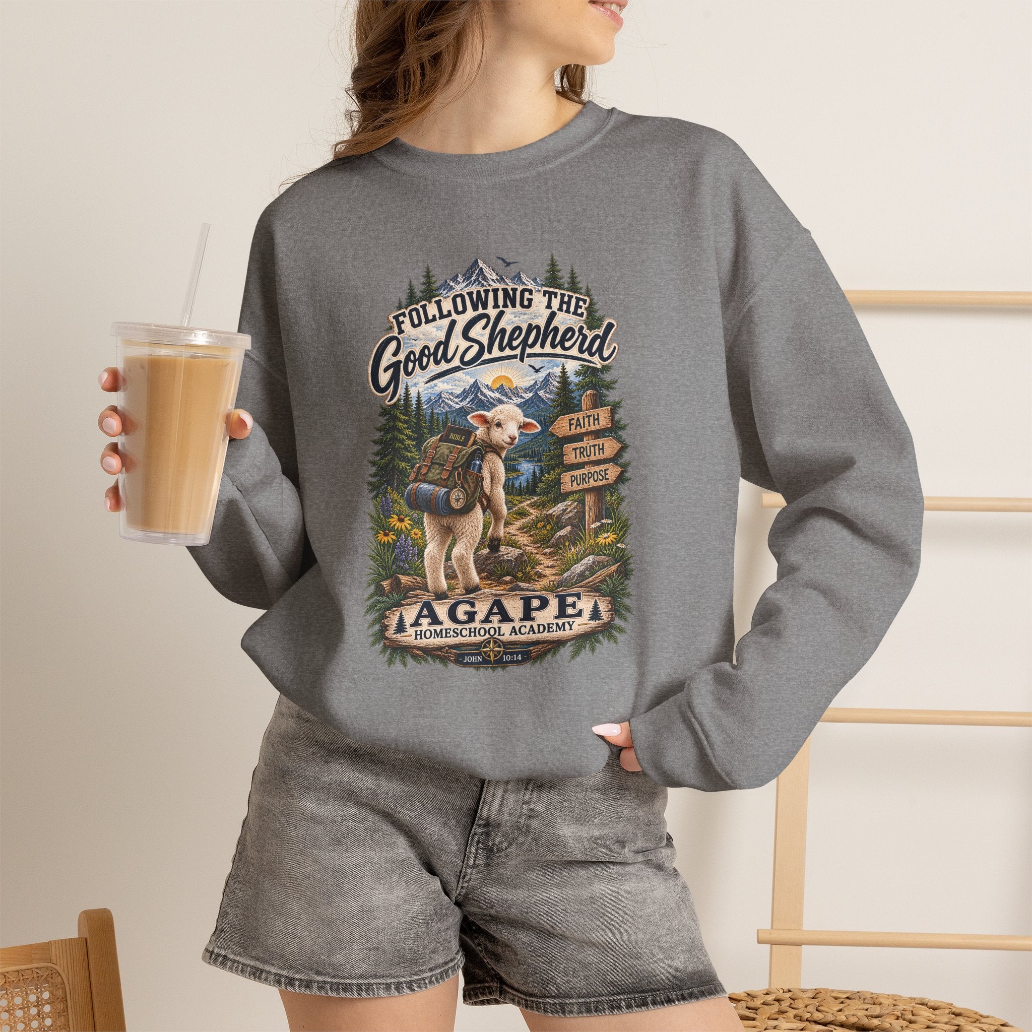 Lambs Agape Homeschool Academy Good Shepherd Sweatshirt