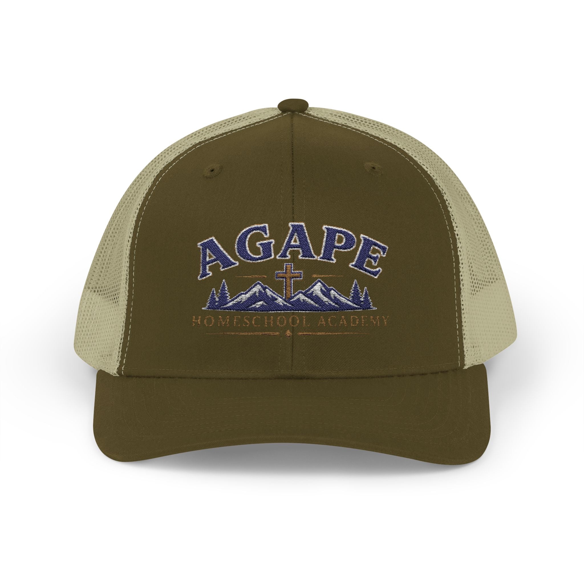 Agape Homeschool Academy Mountain Cross Trucker Hat