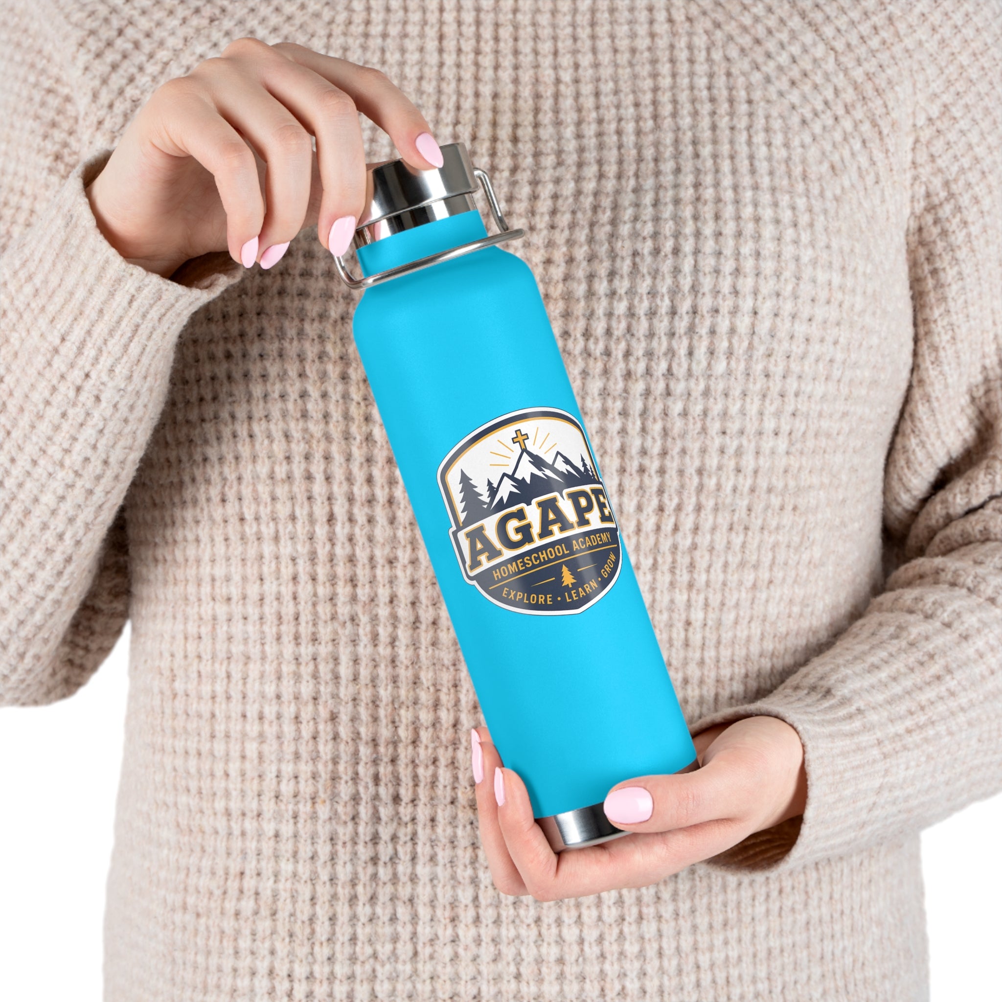 Agape Homeschool Academy 22oz Insulated Water Bottle