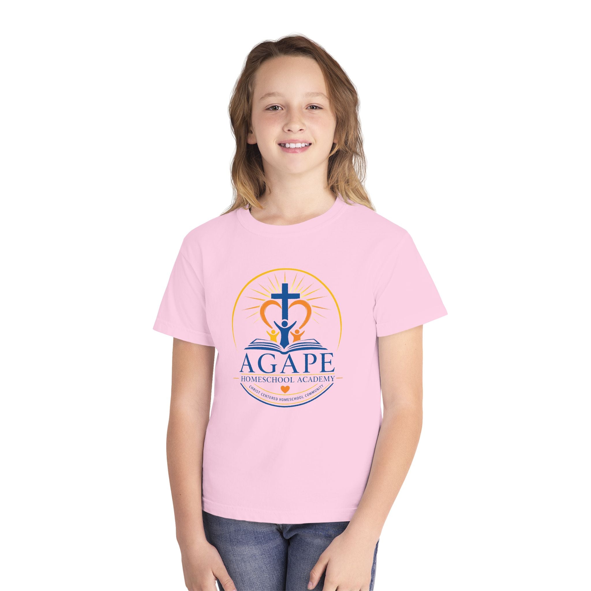Agape Homeschool Academy  - Lambs Logo Short Sleeve T-Shirt