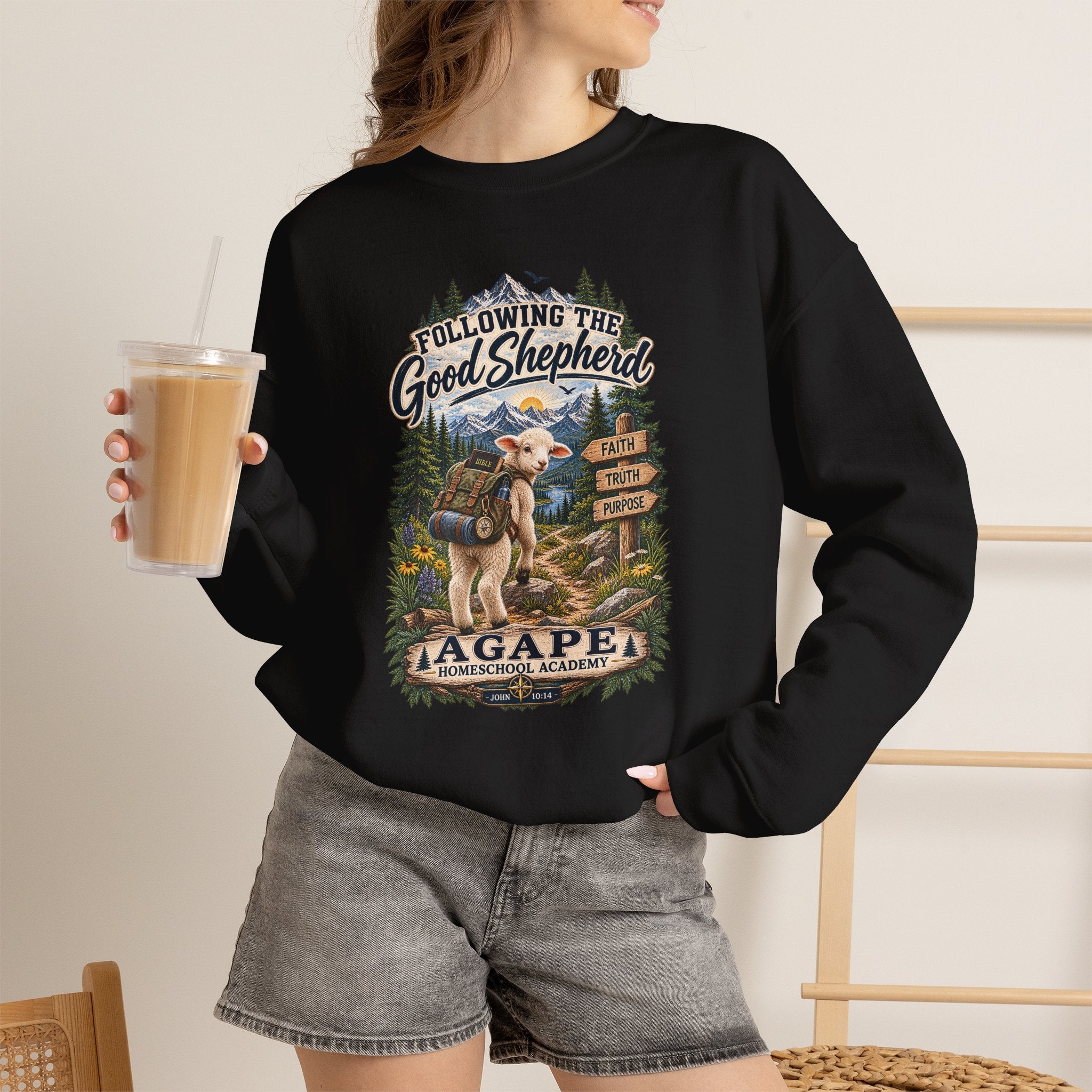 Lambs Agape Homeschool Academy Good Shepherd Sweatshirt