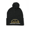 Agape Homeschool Academy Embroidered Pom Pom Beanie (Dark Colors)