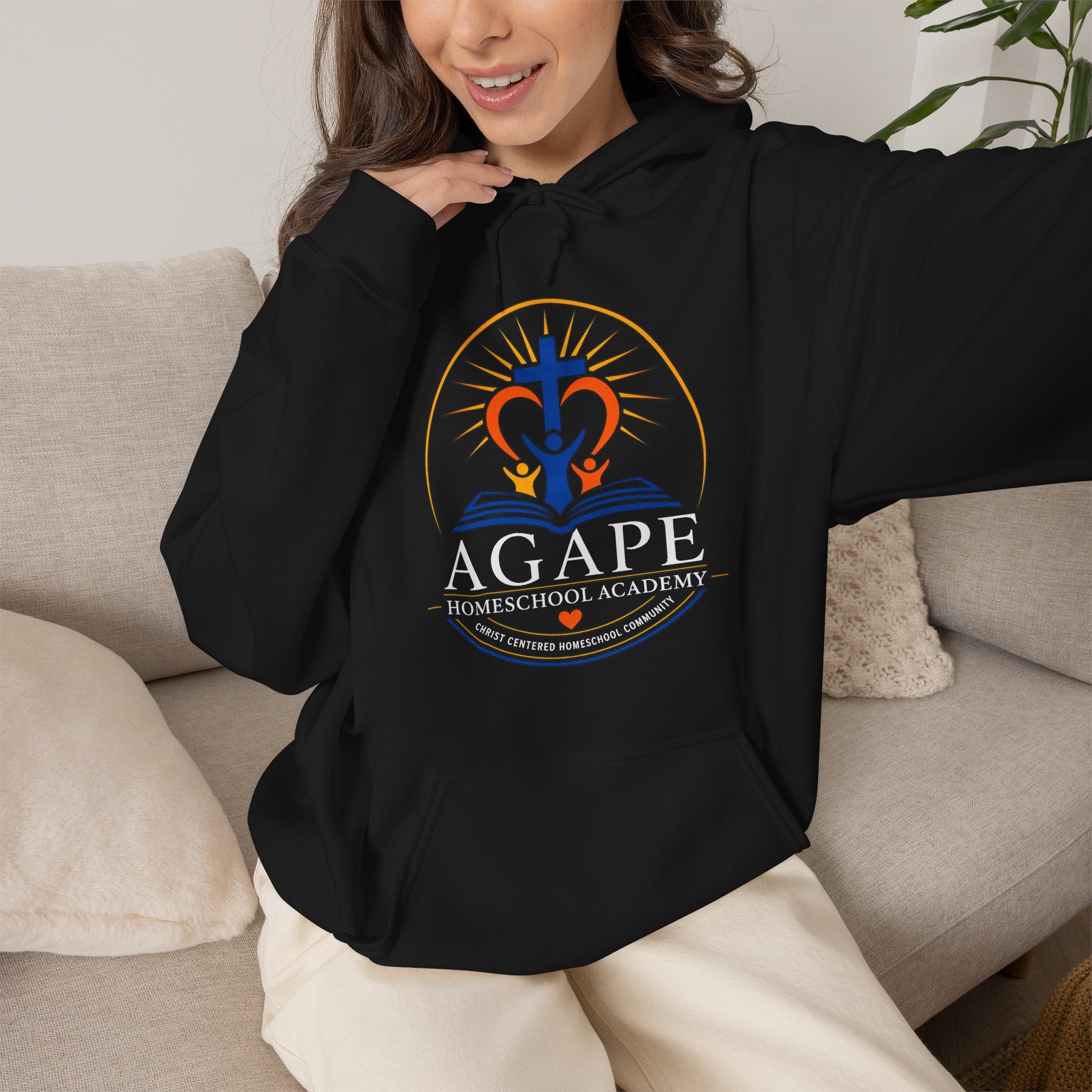 Lions Agape Homeschool Academy Logo Pullover Hoodie
