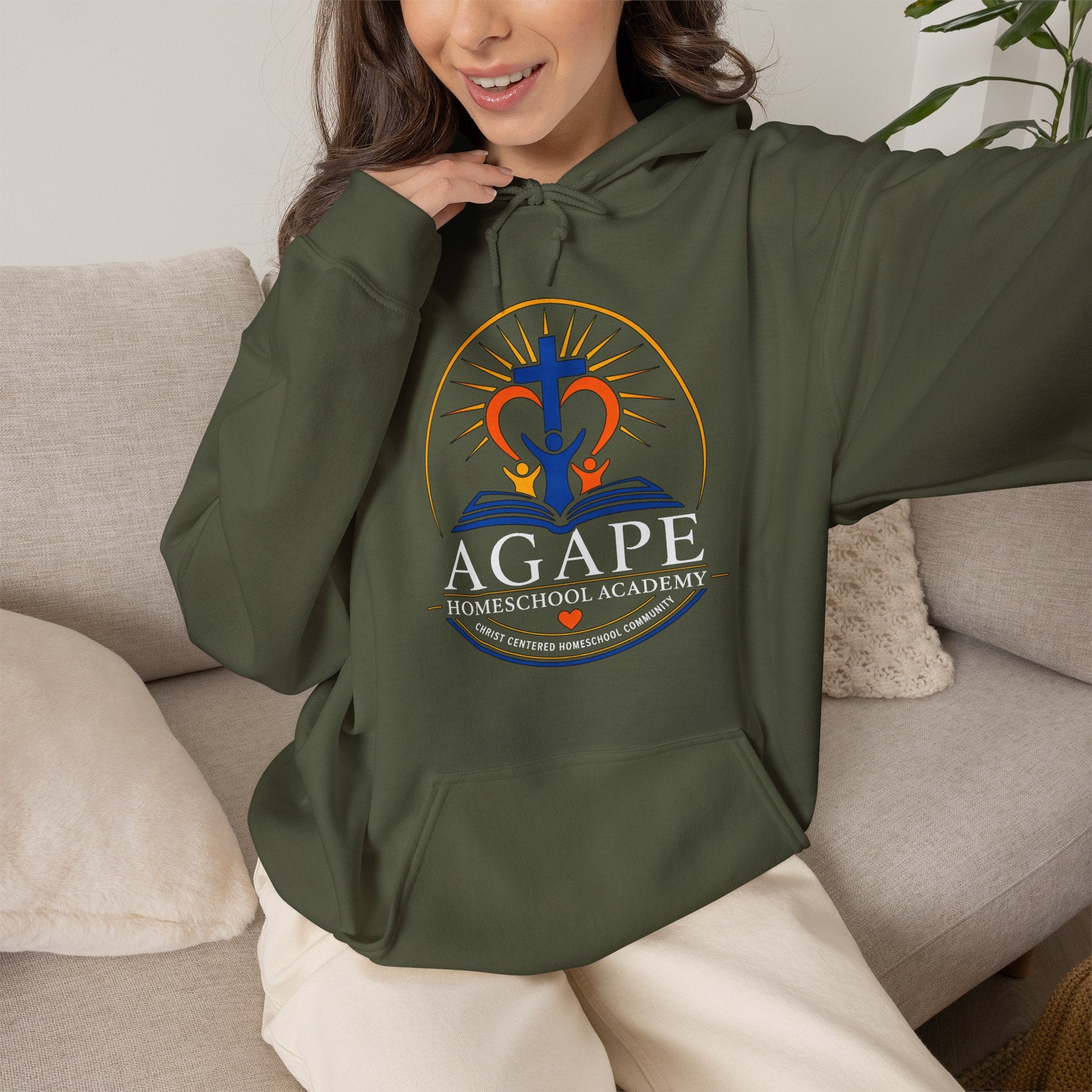Lions Agape Homeschool Academy Logo Pullover Hoodie