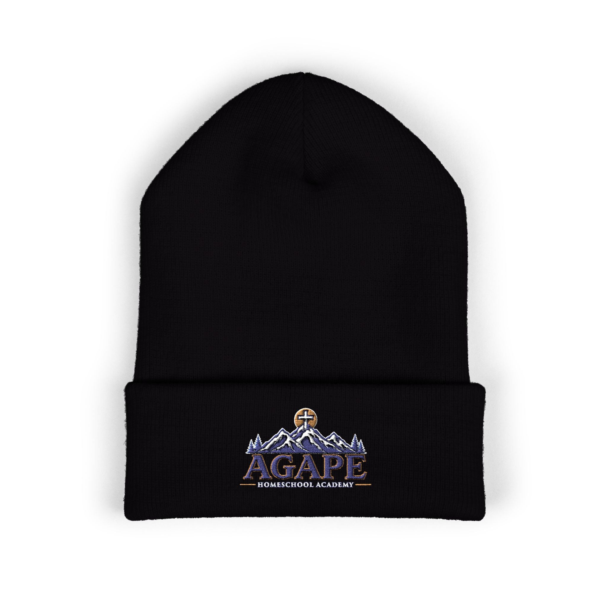 Agape Homeschool Academy Mountain Embroidered Knit Beanie