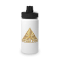 Refuge Point - Gold Logo Stainless Steel Water Bottle, Volunteer First Responder Support Bottle, In 12oz 18oz and 32oz