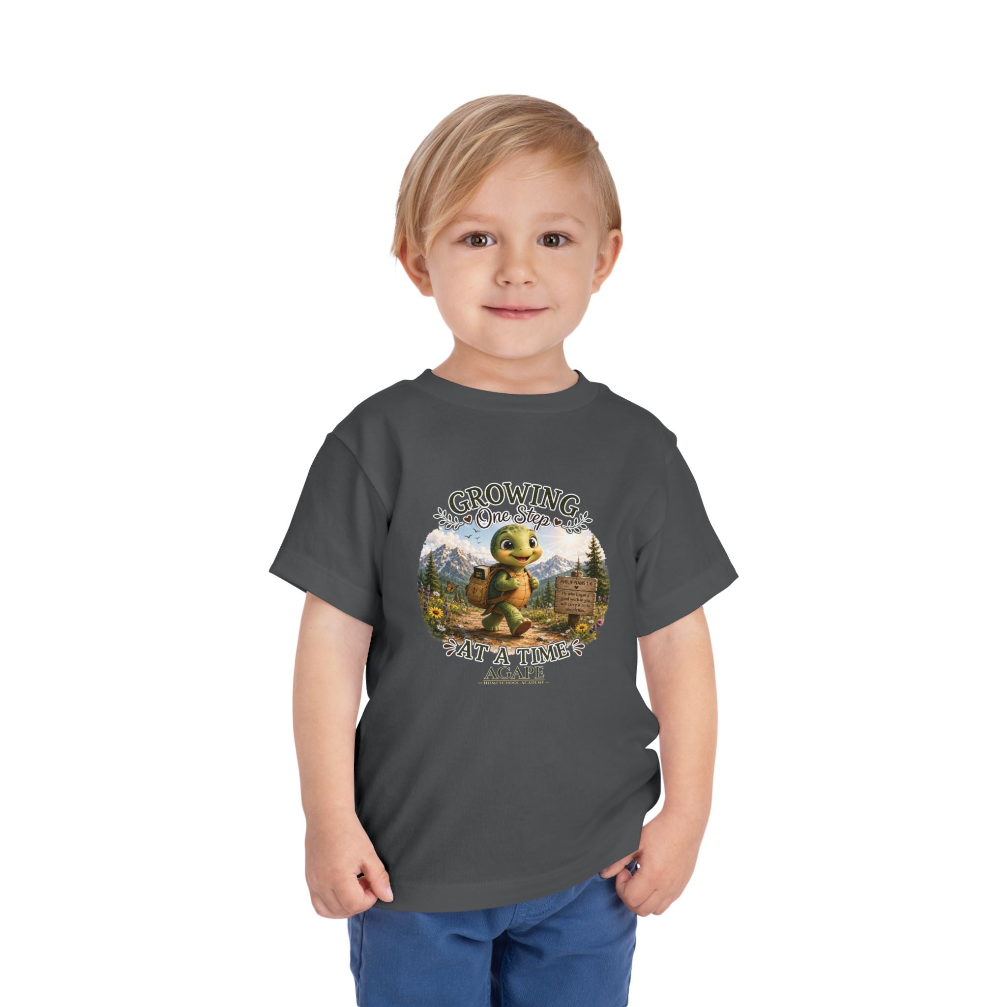 Tots Growing One Step At A Time Turtle Tee