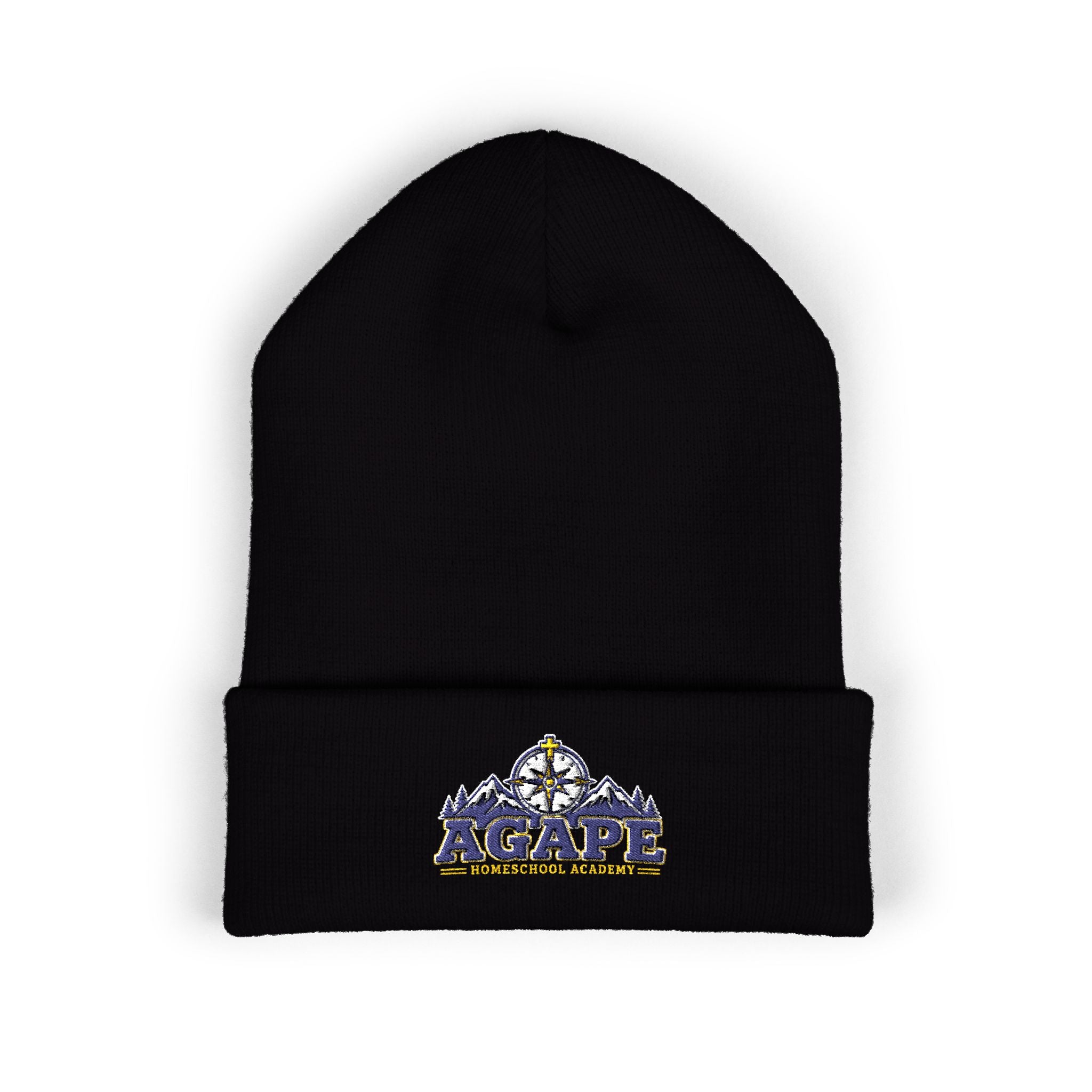Agape Homeschool Academy Compass Embroidered Knit Beanie