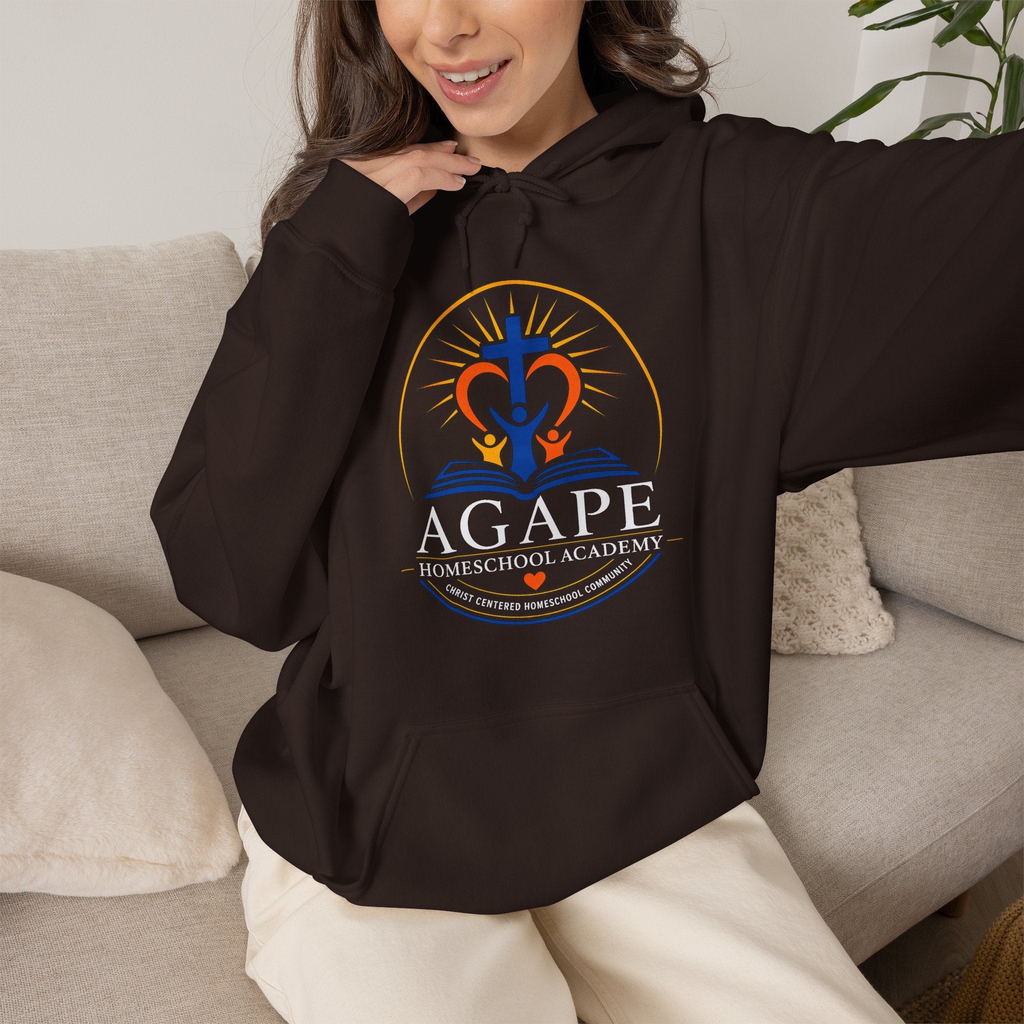 Lions Agape Homeschool Academy Logo Pullover Hoodie