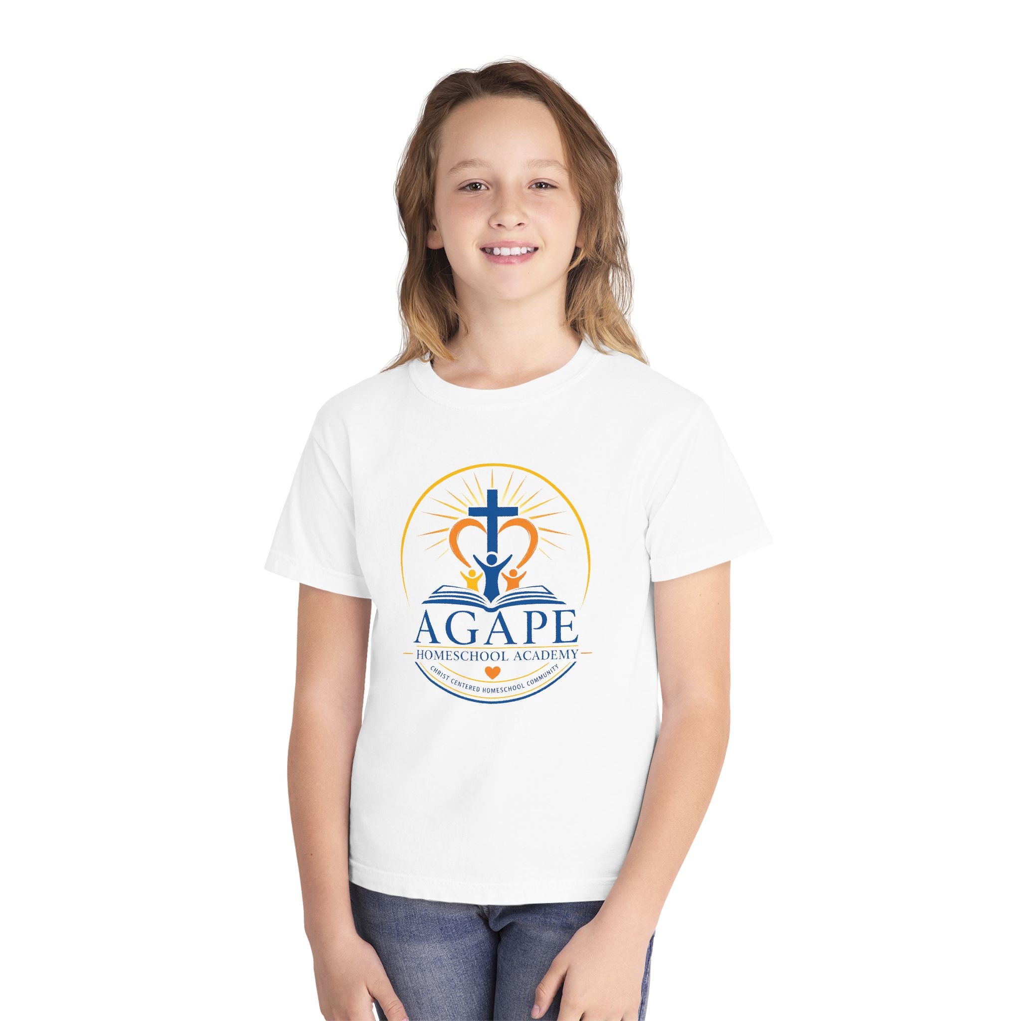Agape Homeschool Academy  - Lambs Logo Short Sleeve T-Shirt