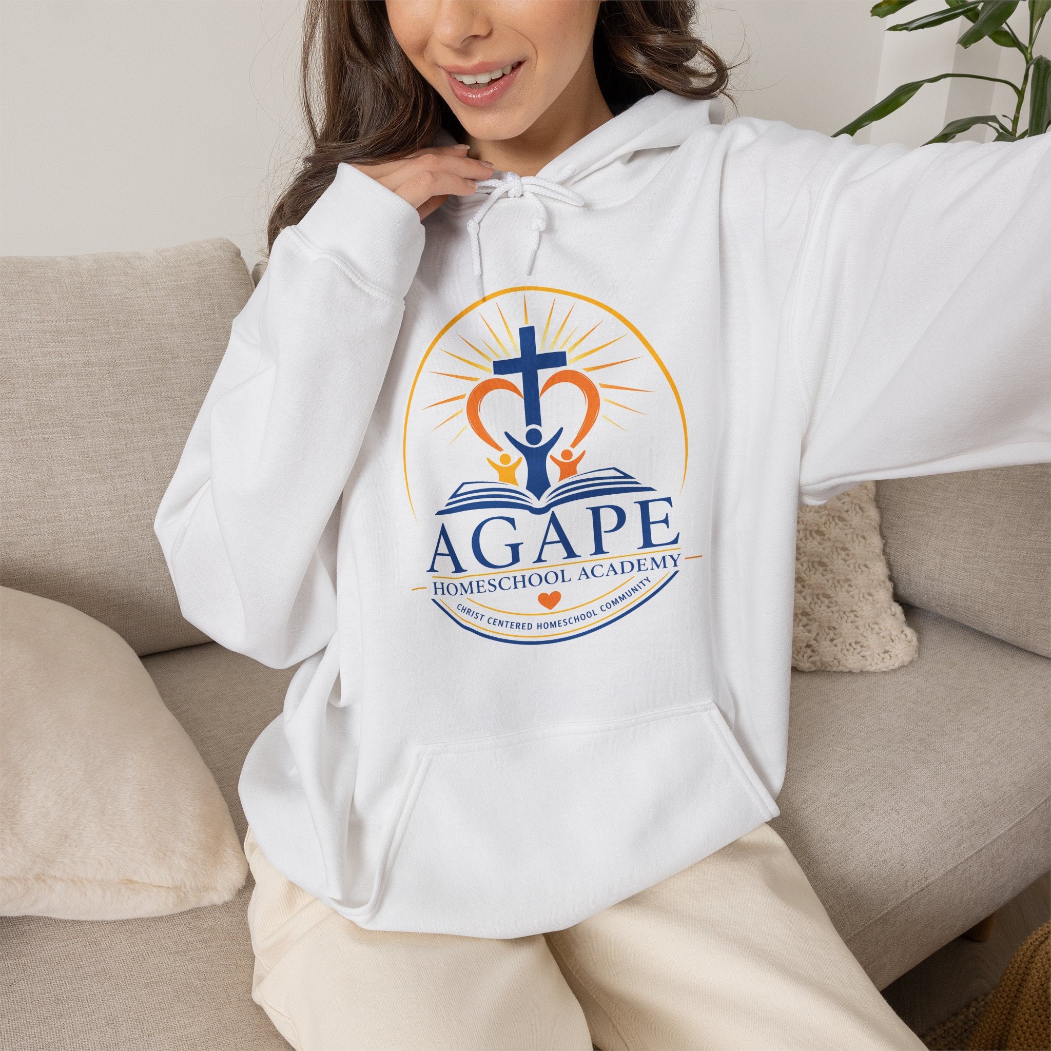Lions Agape Homeschool Academy Logo Pullover Hoodie