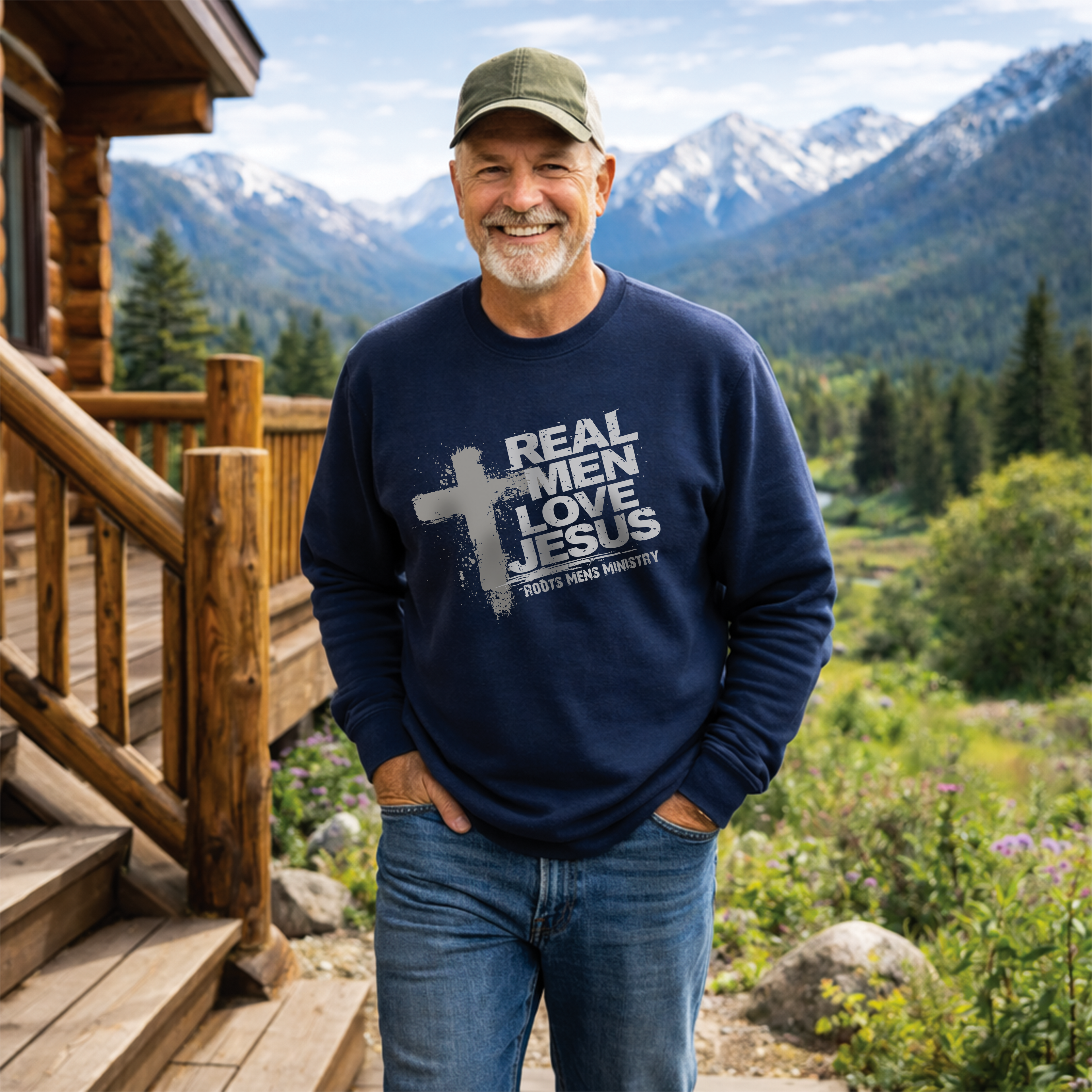 Roots Men’s Ministry's "Real Men Love Jesus" Sweatshirt