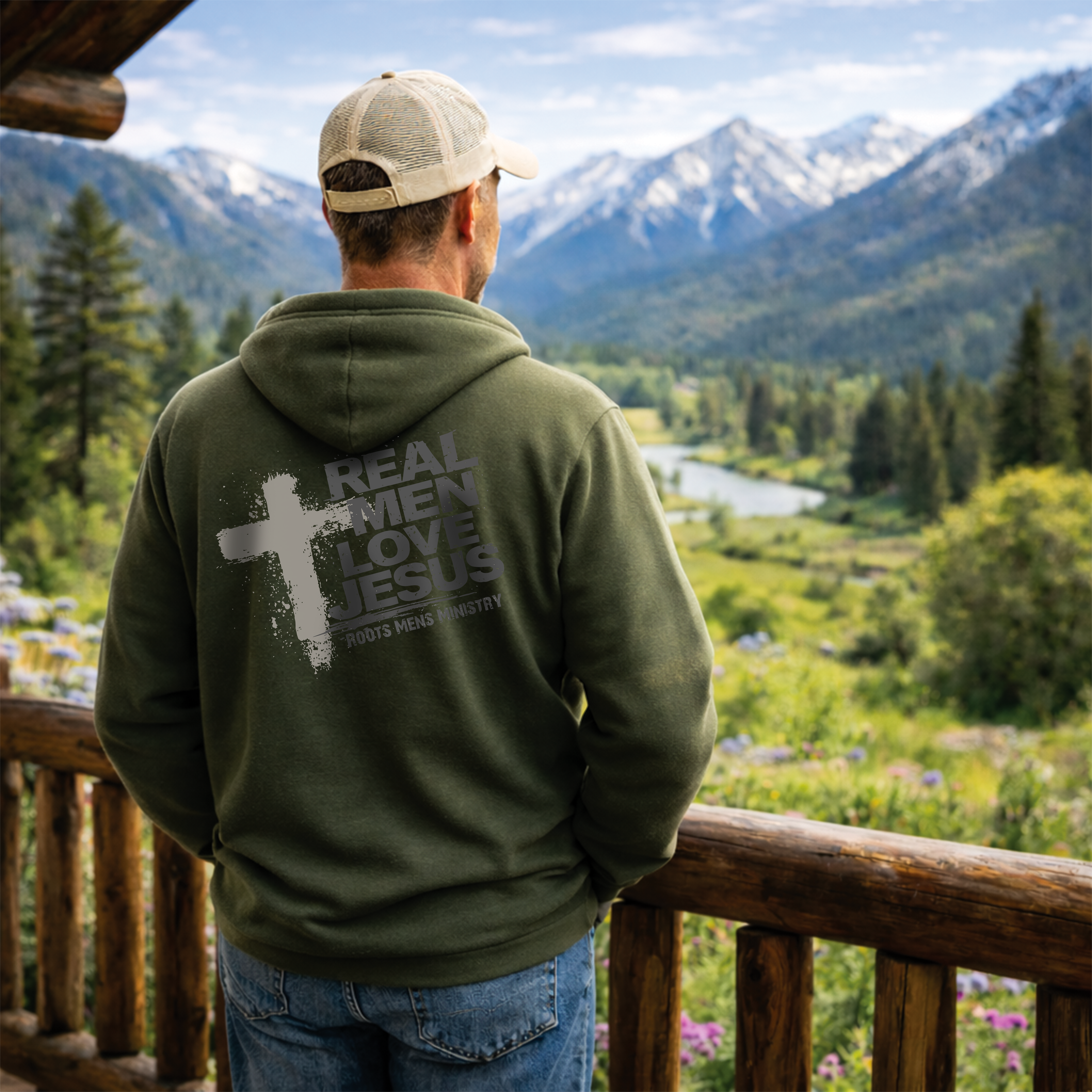 Roots Men’s Ministry's "Real Men Love Jesus" Hoodie