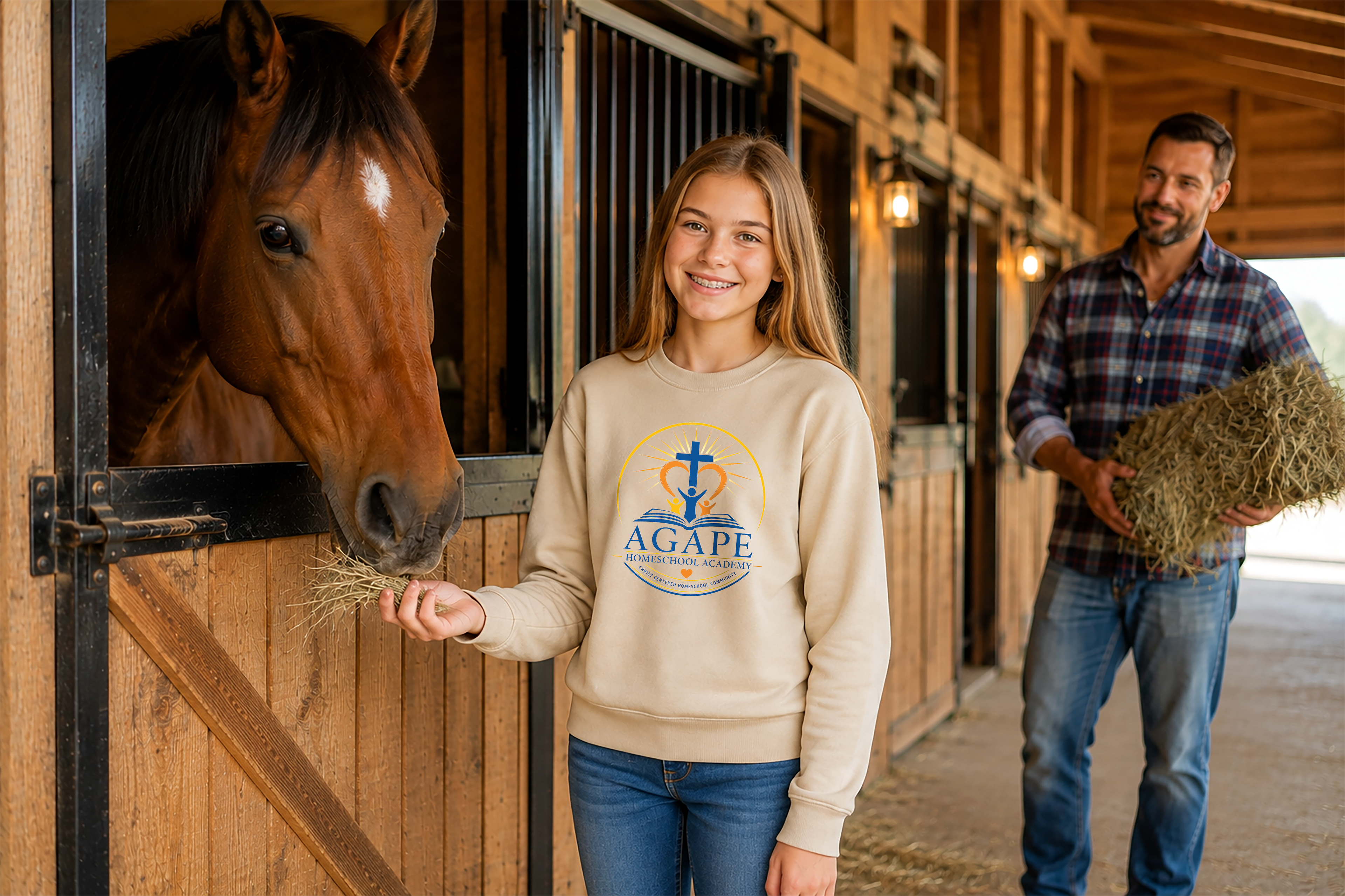Lions Agape Homeschool Academy Logo Sweatshirt