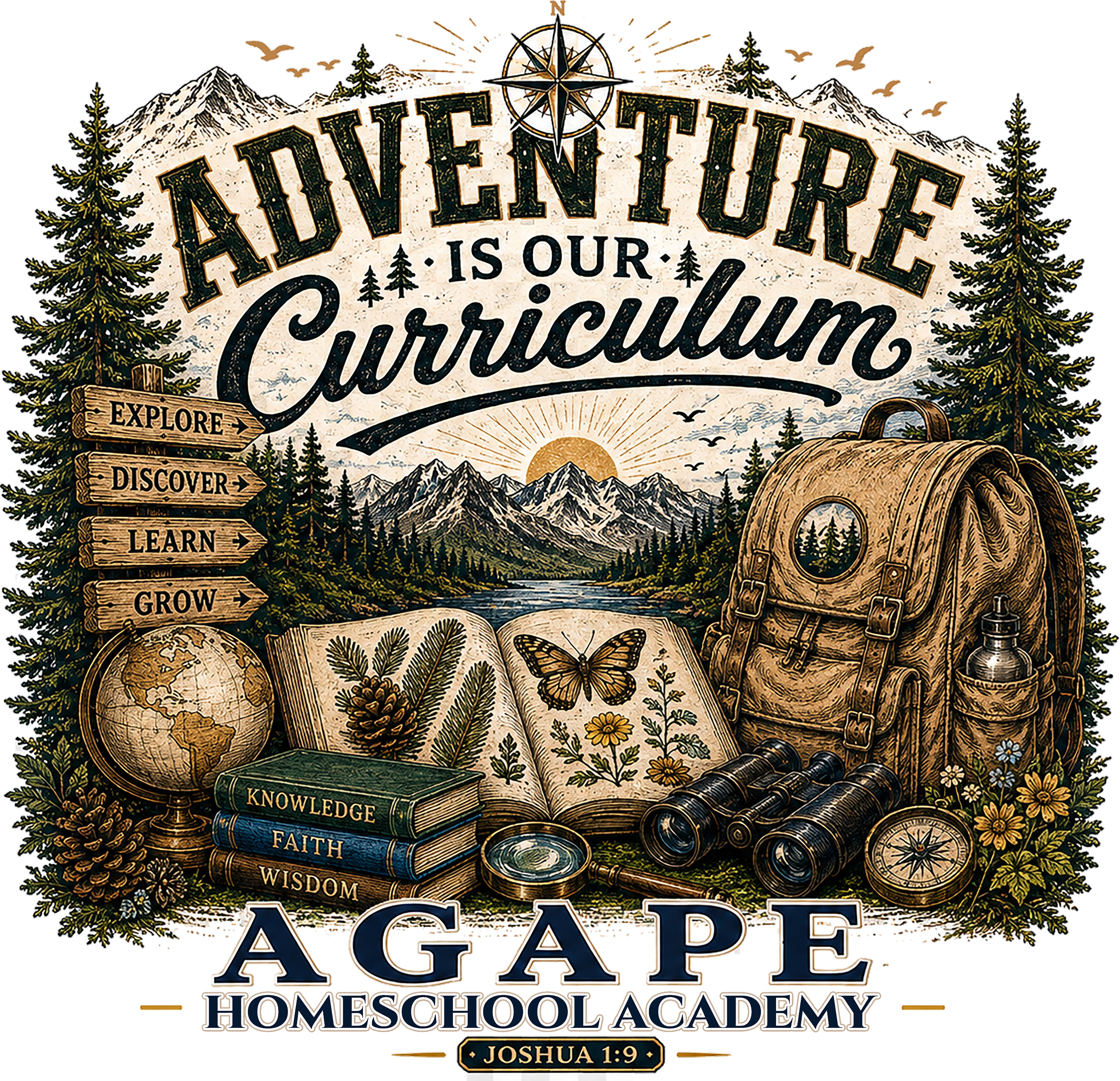 Lions Agape Homeschool Academy Adventure Tee
