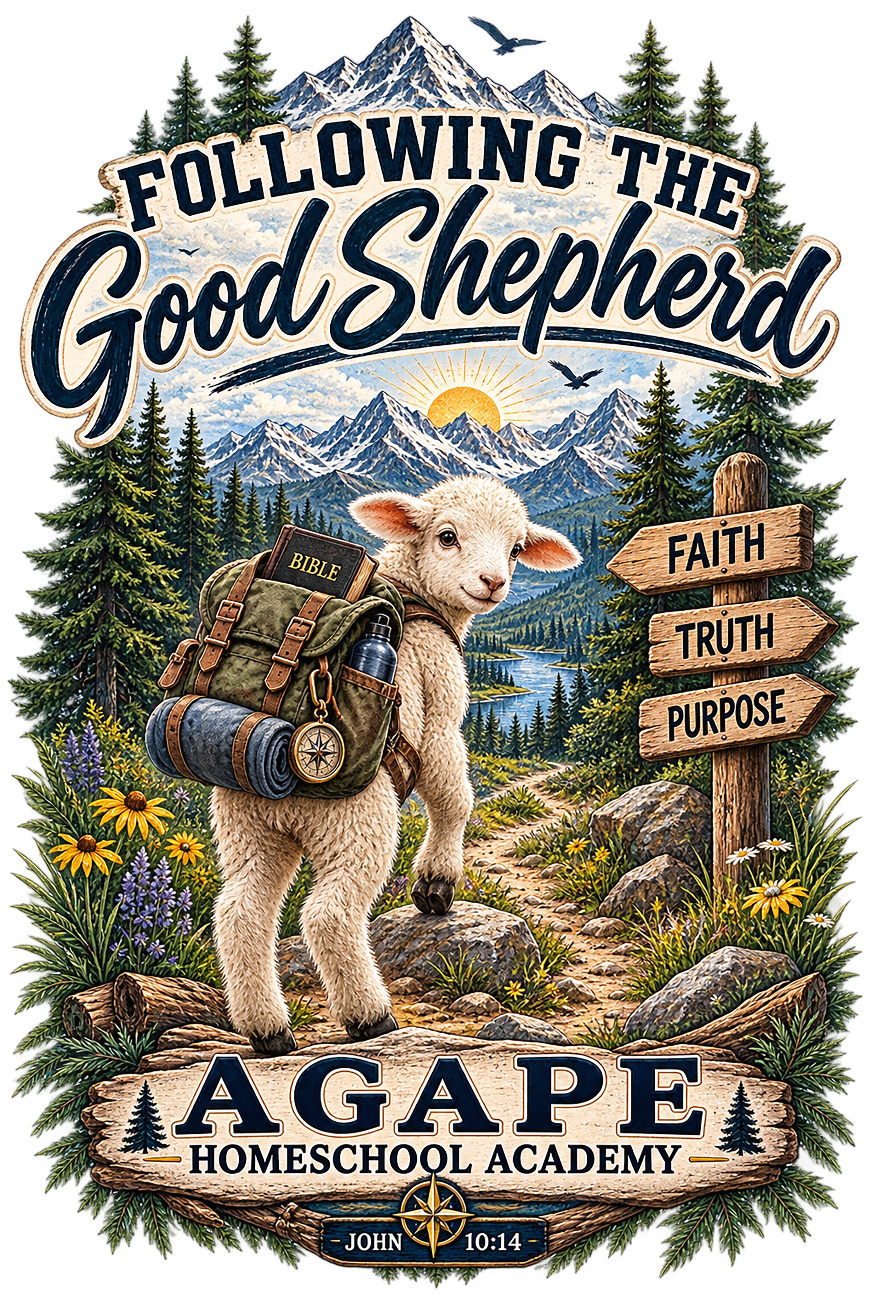 Lambs Agape Homeschool Academy Good Shepherd Tee